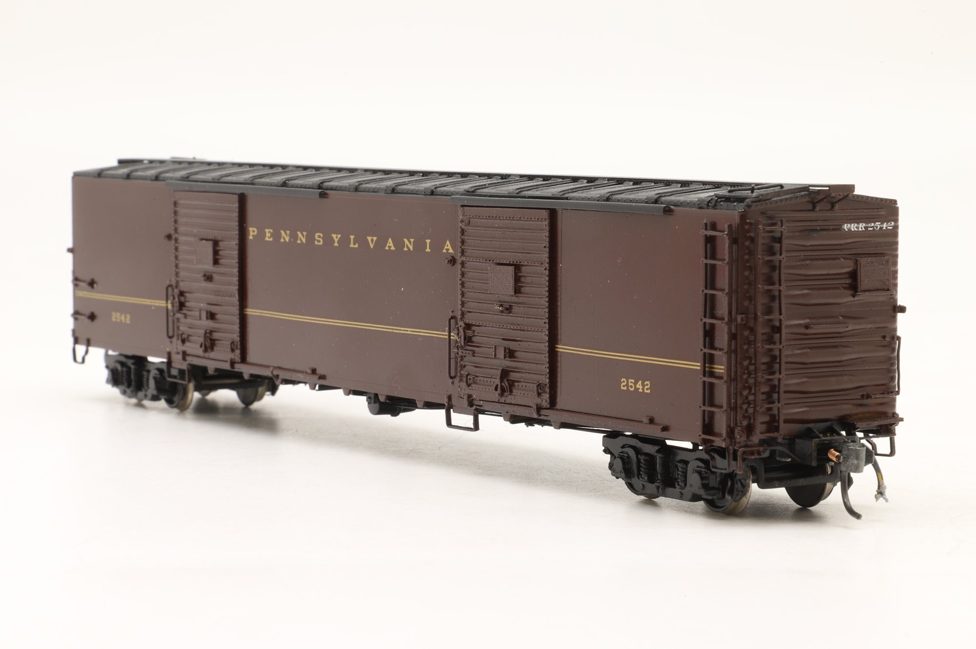 The P Company HO Brass PRR X42 Mail Storage Car Professionally Painted