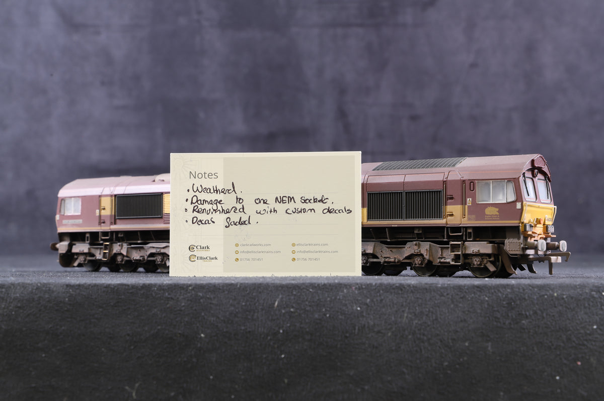 Bachmann OO 32-730 Class 66 &#39;66208&#39; Diesel Railway Heritage Committee EWS Weathered &amp; Renumbered