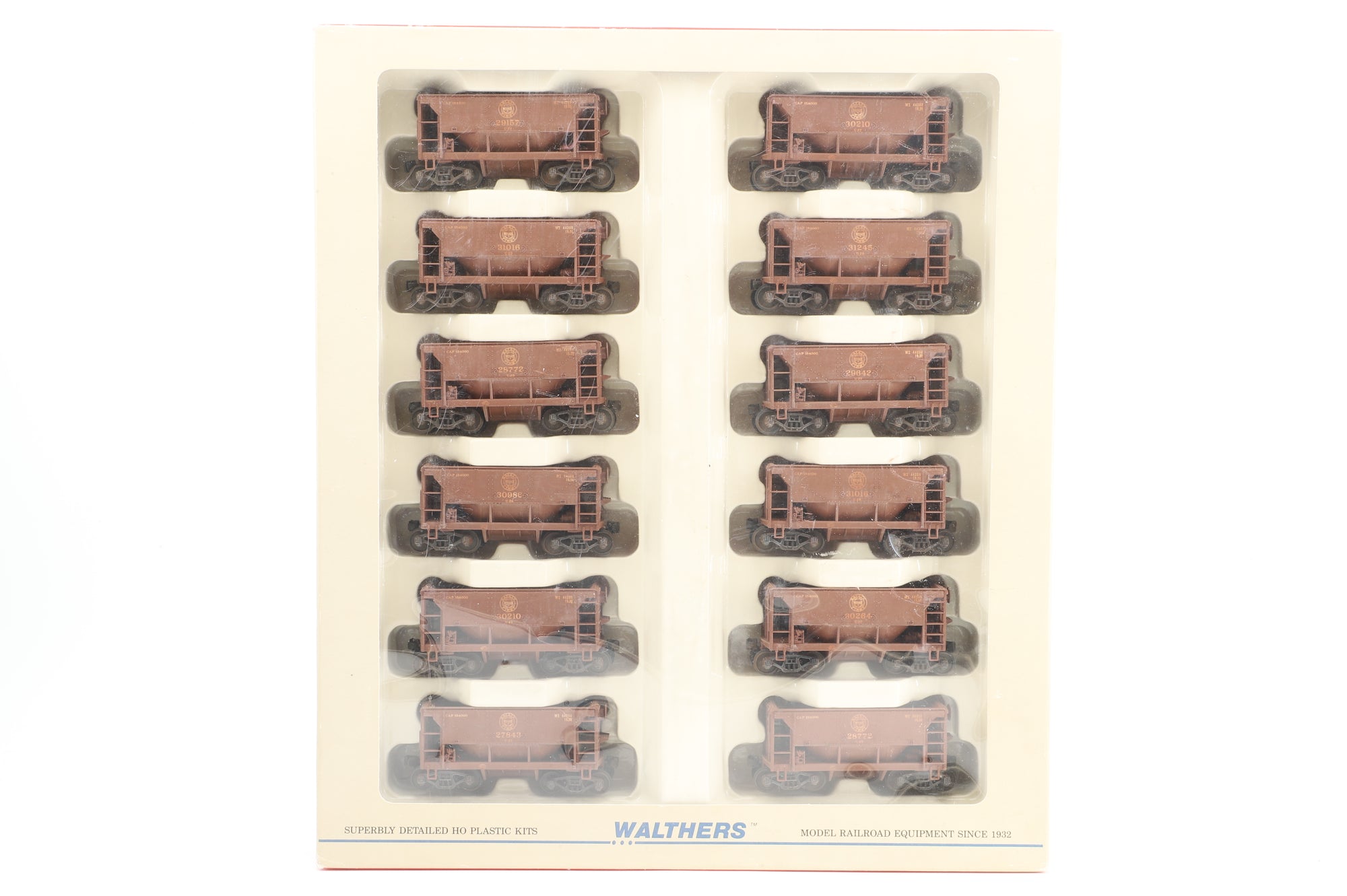Walthers HO 932-4454 12-Pack of Ore Cars in DMIR Brown - Pro-Customised/Weathered