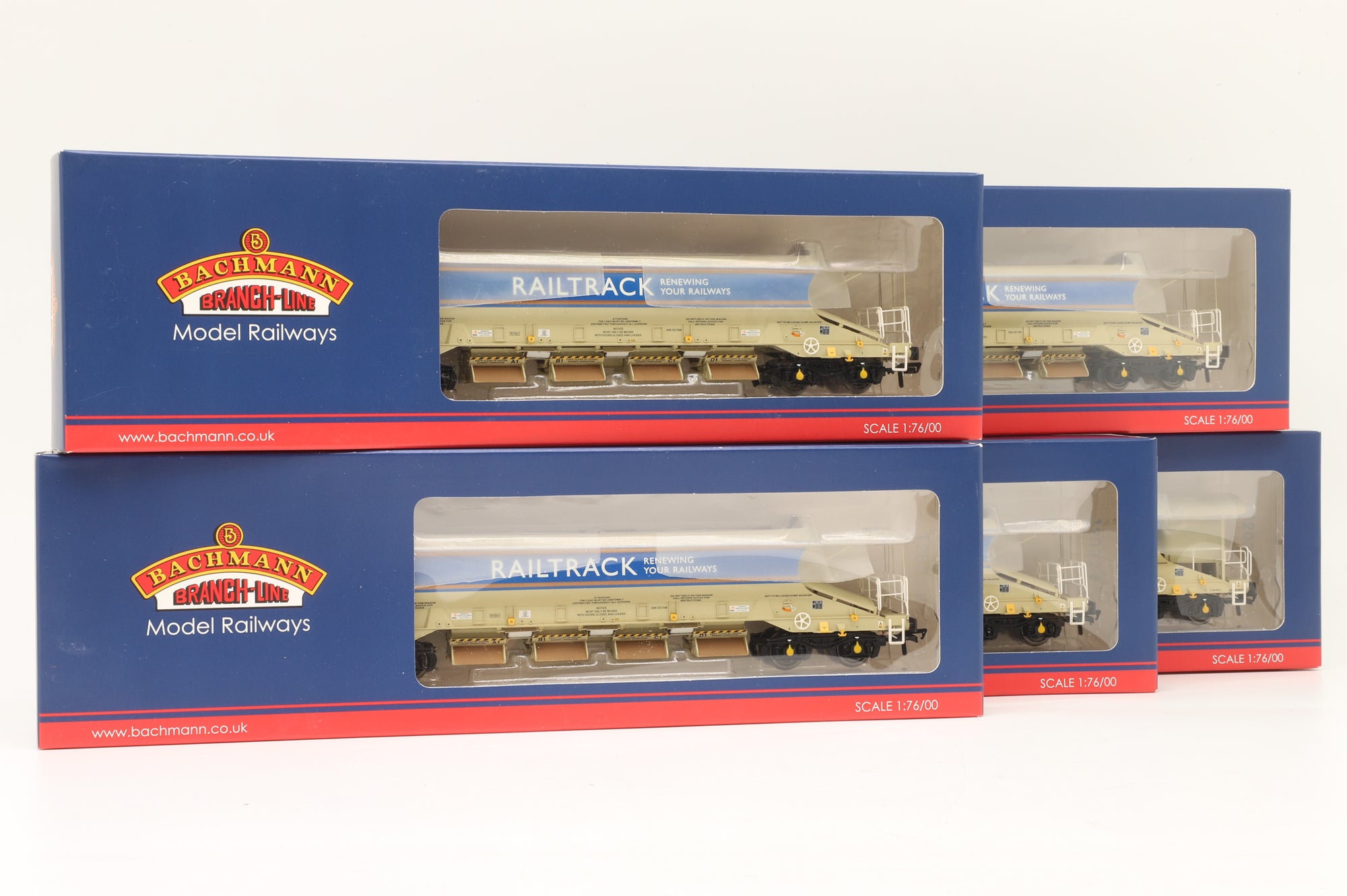 Bachmann OO Rake Of 5 JJA Mk2 Auto-Ballaster Wagons Inc. 38-210A & 38-212A x4