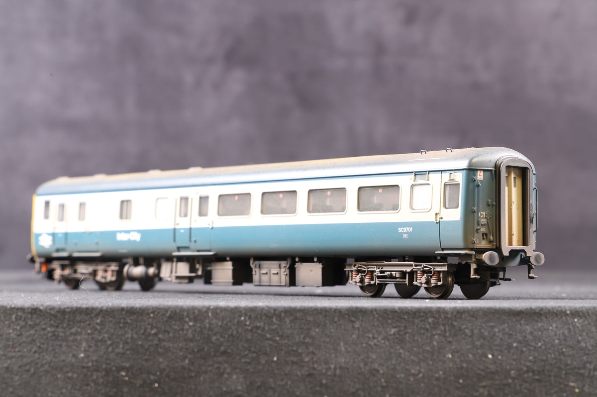 Bachmann OO 39-725DCTMC BR Mk2F DBSO Driving Brake Second Open Coach, Blue &amp; Grey, DCC Fitted, TMC Weathered