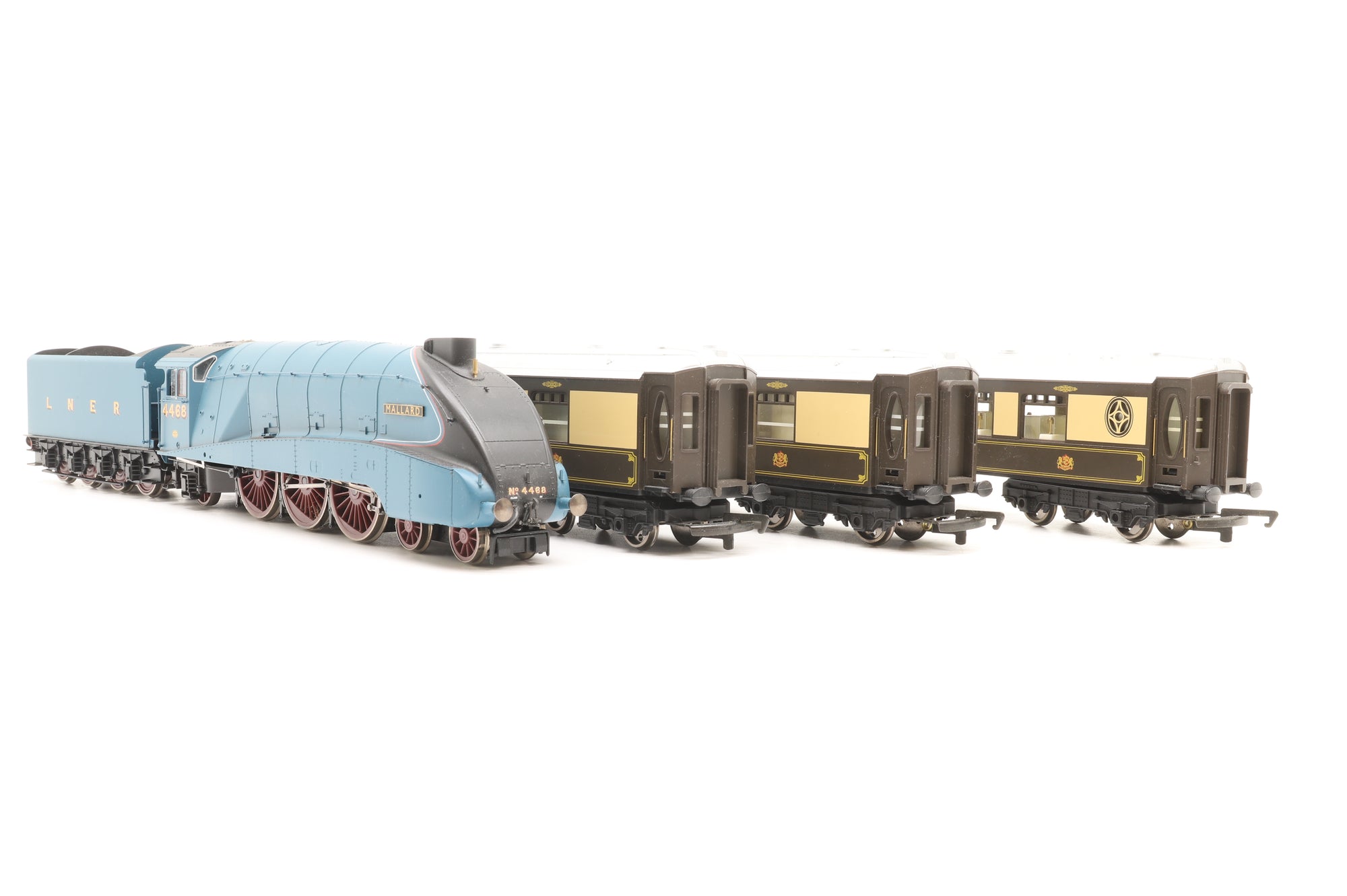 Hornby OO LNER Class A4 'Mallard' '4468' Two Pullman First Class Parlour Cars & Pullman 3rd Class Parlour Brake