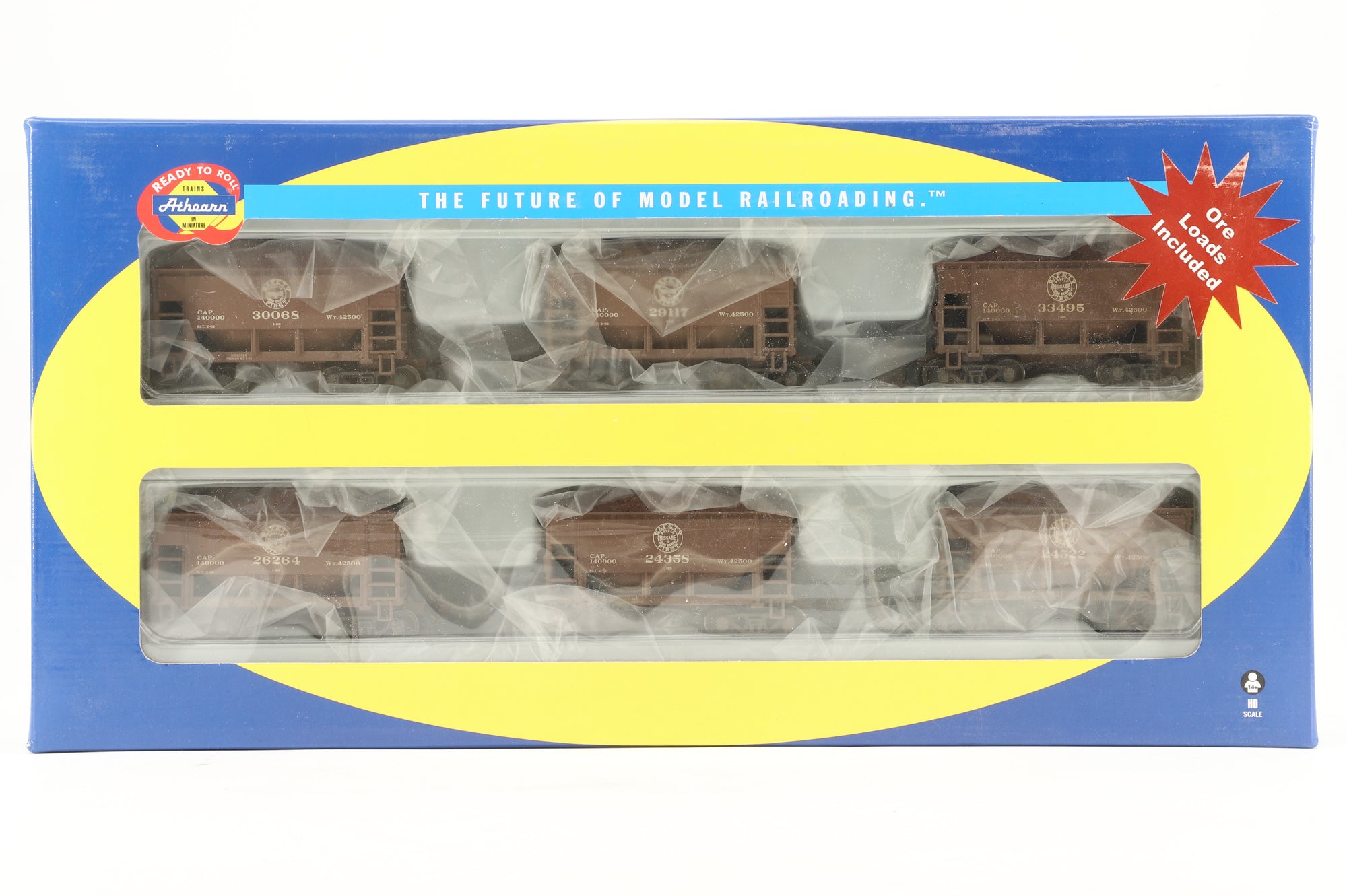 Athearn HO 87018 Duluth Missabe & Iron Range 24' Ore Car 6 Pack Weathered