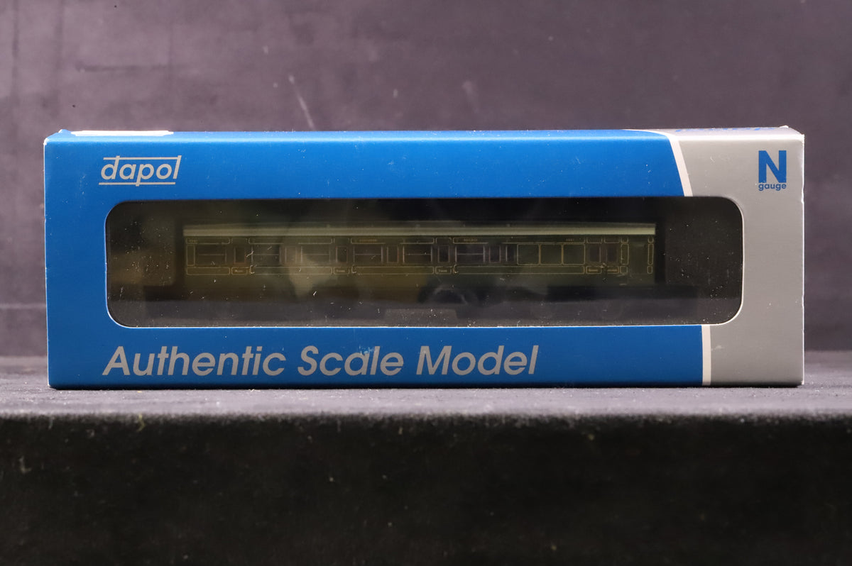 Dapol N Rake Of 4 Maunsell Lined Green Coaches Inc. 2P-012-052, 051, 001 &amp; 151