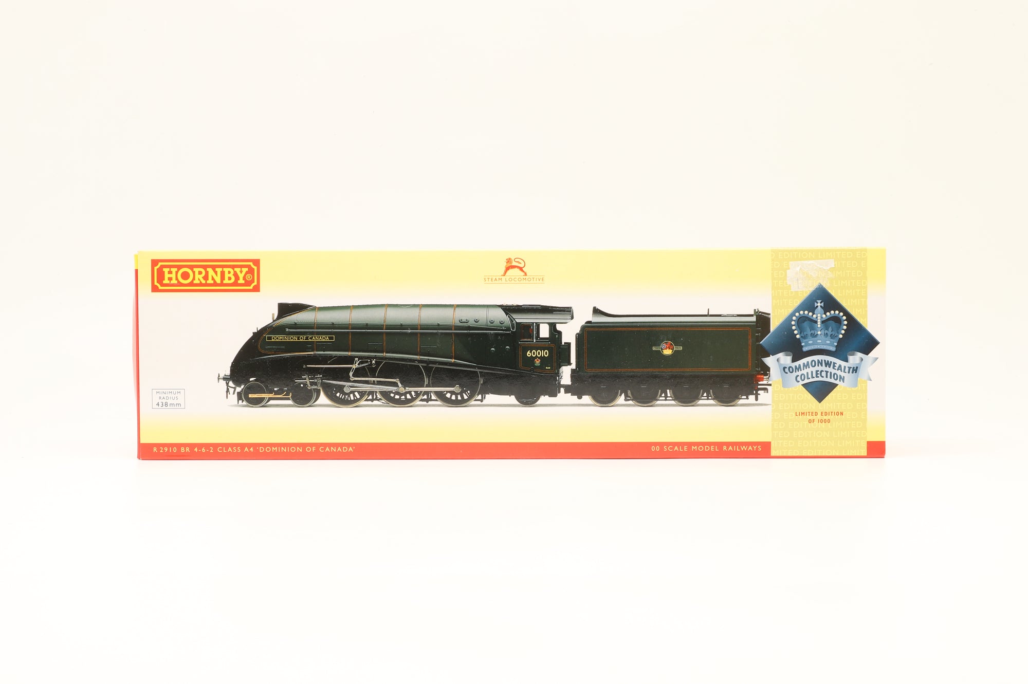 Hornby OO R2910 Class A4 '60010' 'Dominion Of Canada' BR Green L/C