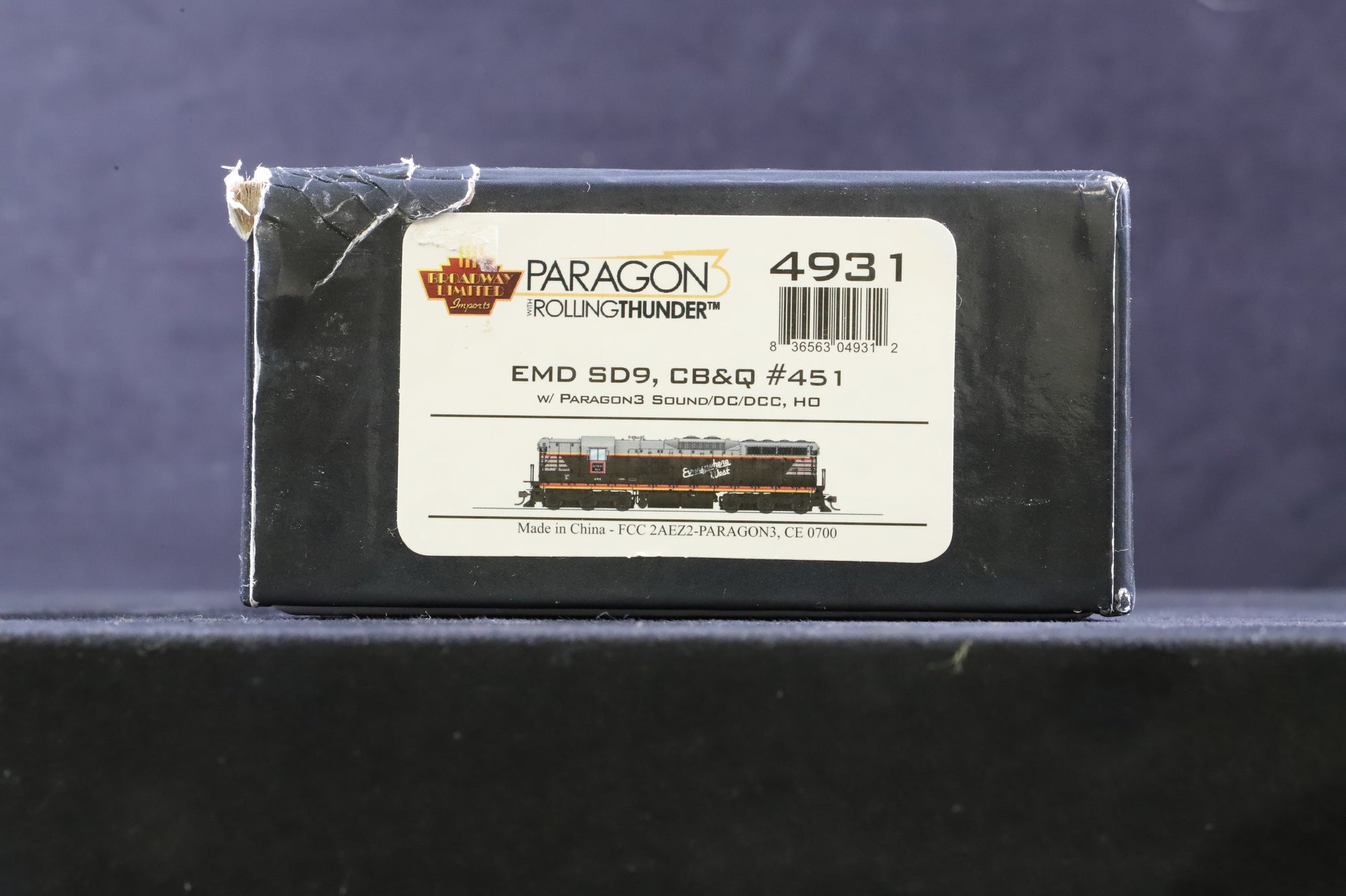 Broadway Limited Paragon HO 4931 EMD SD9 CB&Q '451' DCC Sound