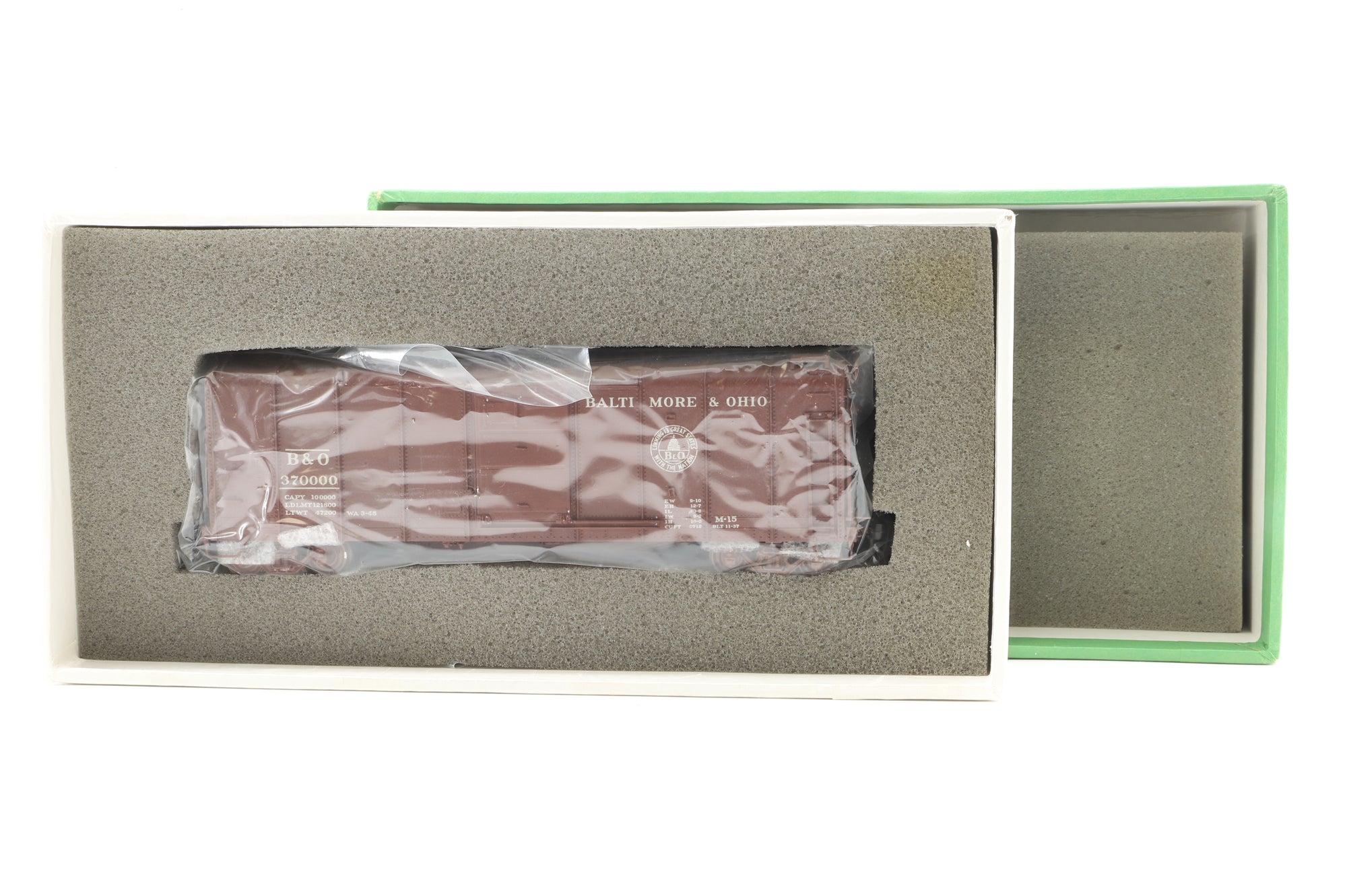 Overland Models HO Brass 1392 M-15K Box Car Baltimore & Ohio No.370000
