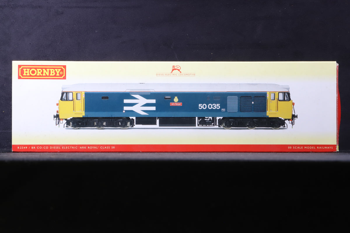 Hornby OO R2349 Class 50 &#39;50035&#39; &#39;Ark Royal&#39; BR Blue Large Logo