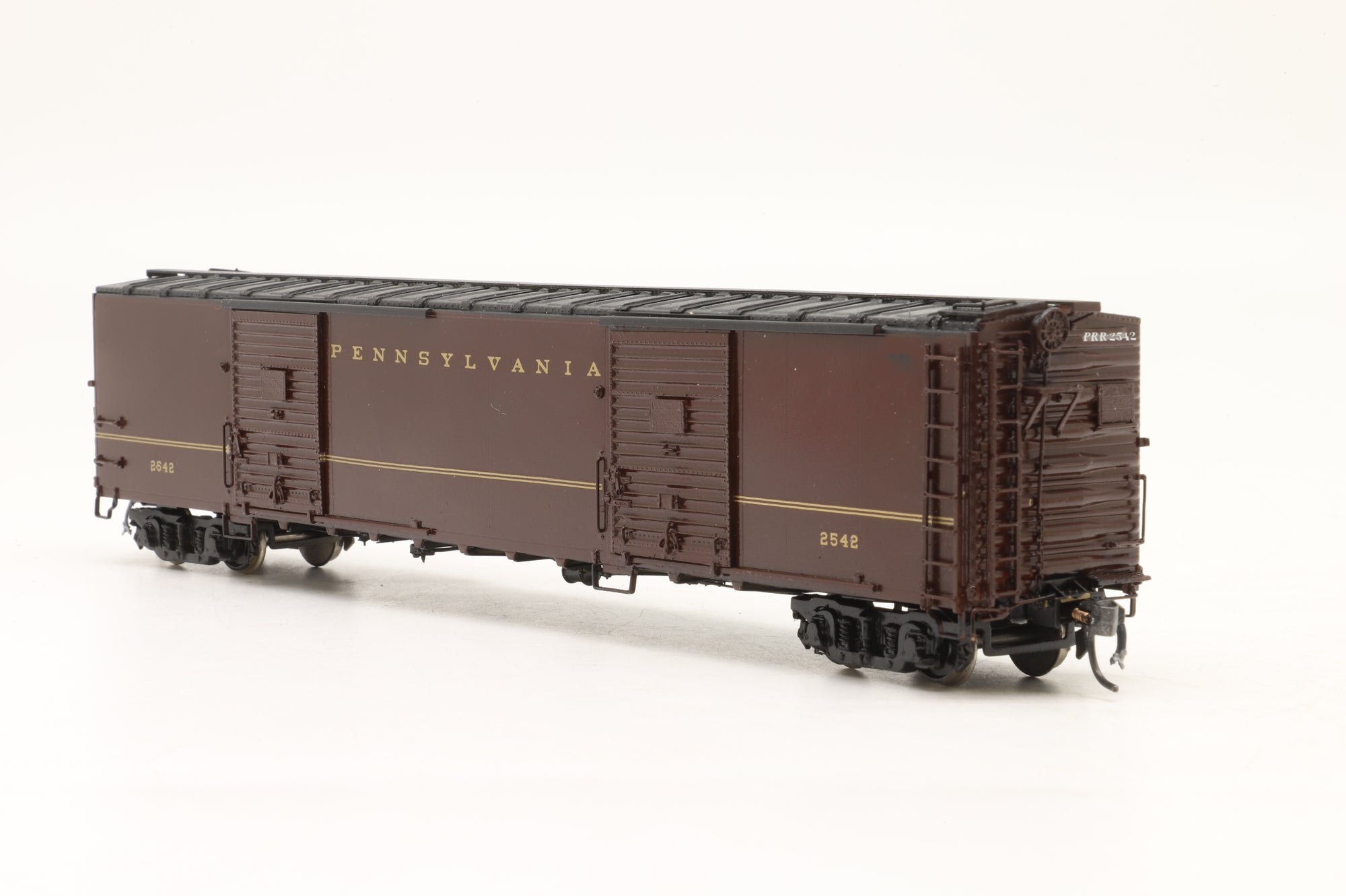 The P Company HO Brass PRR X42 Mail Storage Car Professionally Painted