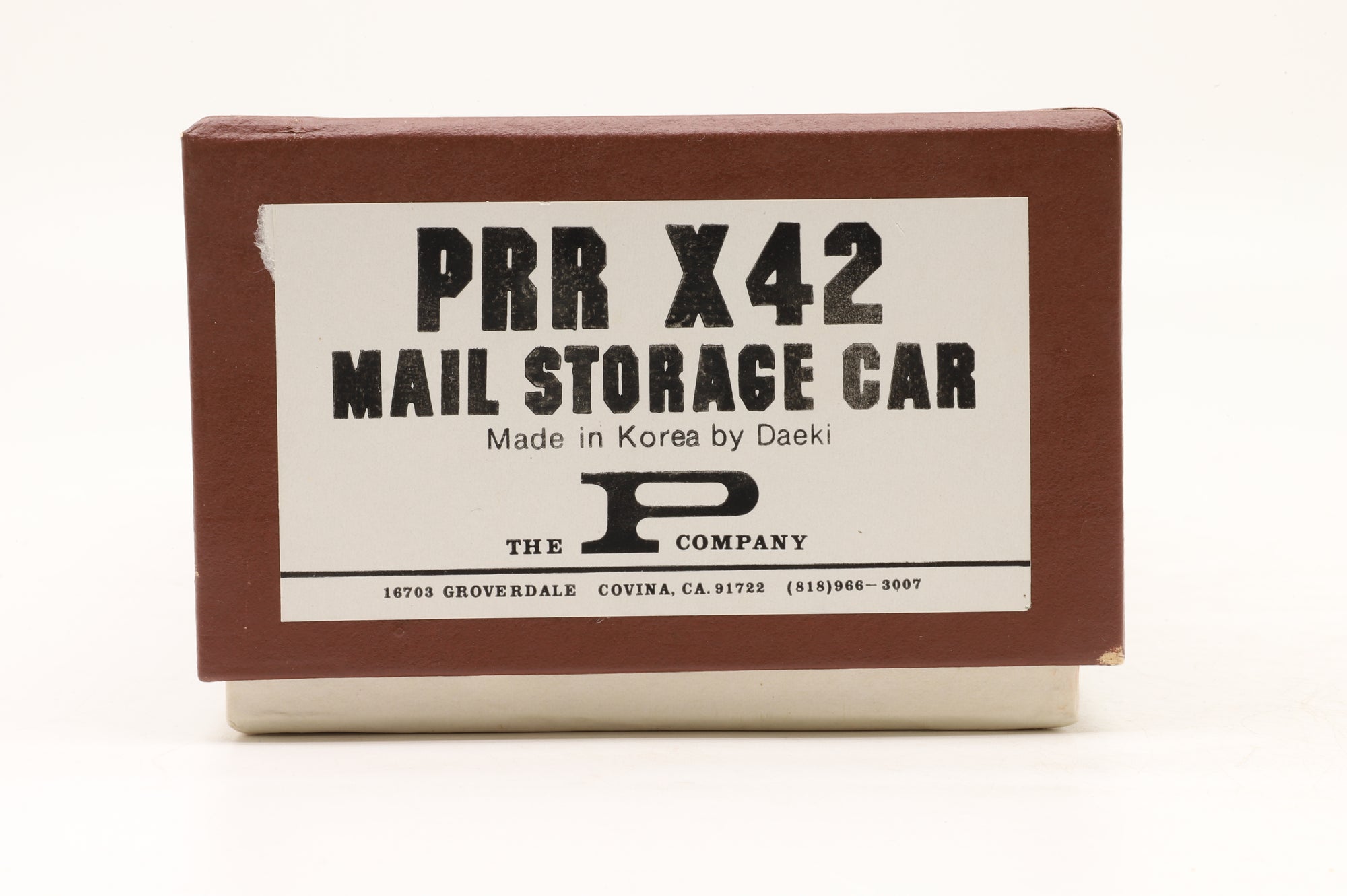 The P Company HO Brass PRR X42 Mail Storage Car Professionally Painted