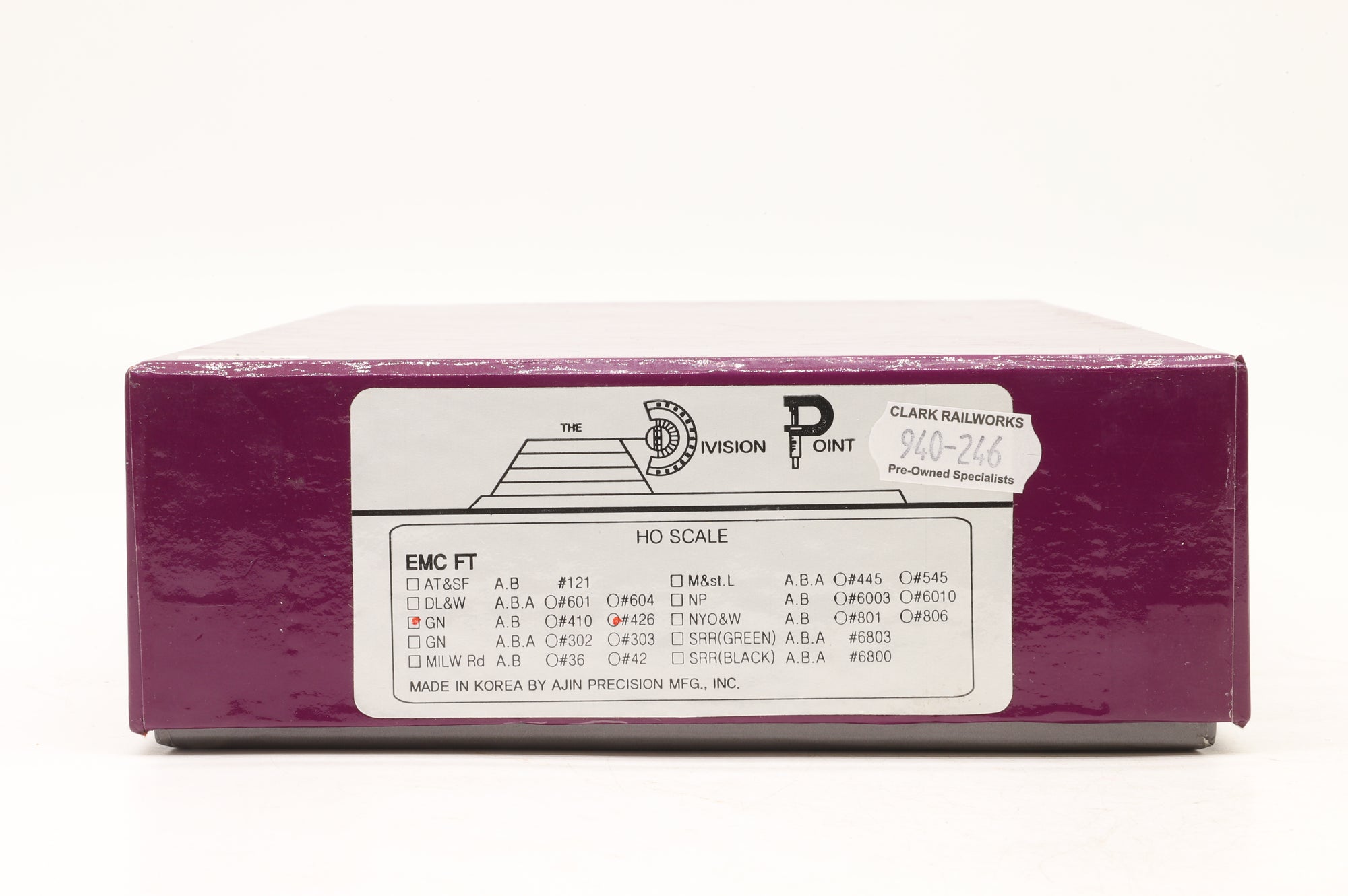 Divison Point HO Brass EMC FT Diesel Locomotive GN '426' DCC Sound