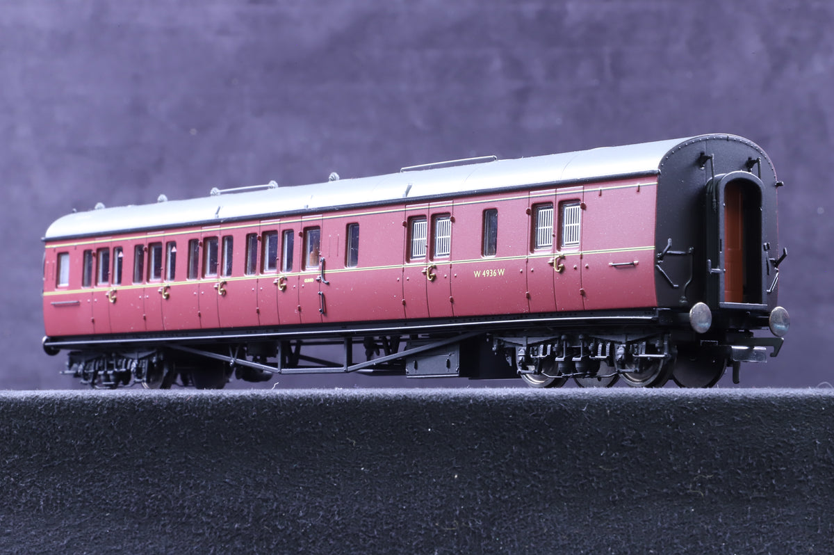 Hornby OO Rake Of 4 BR(W) Hawksworth Maroon Lined Compartment Coaches