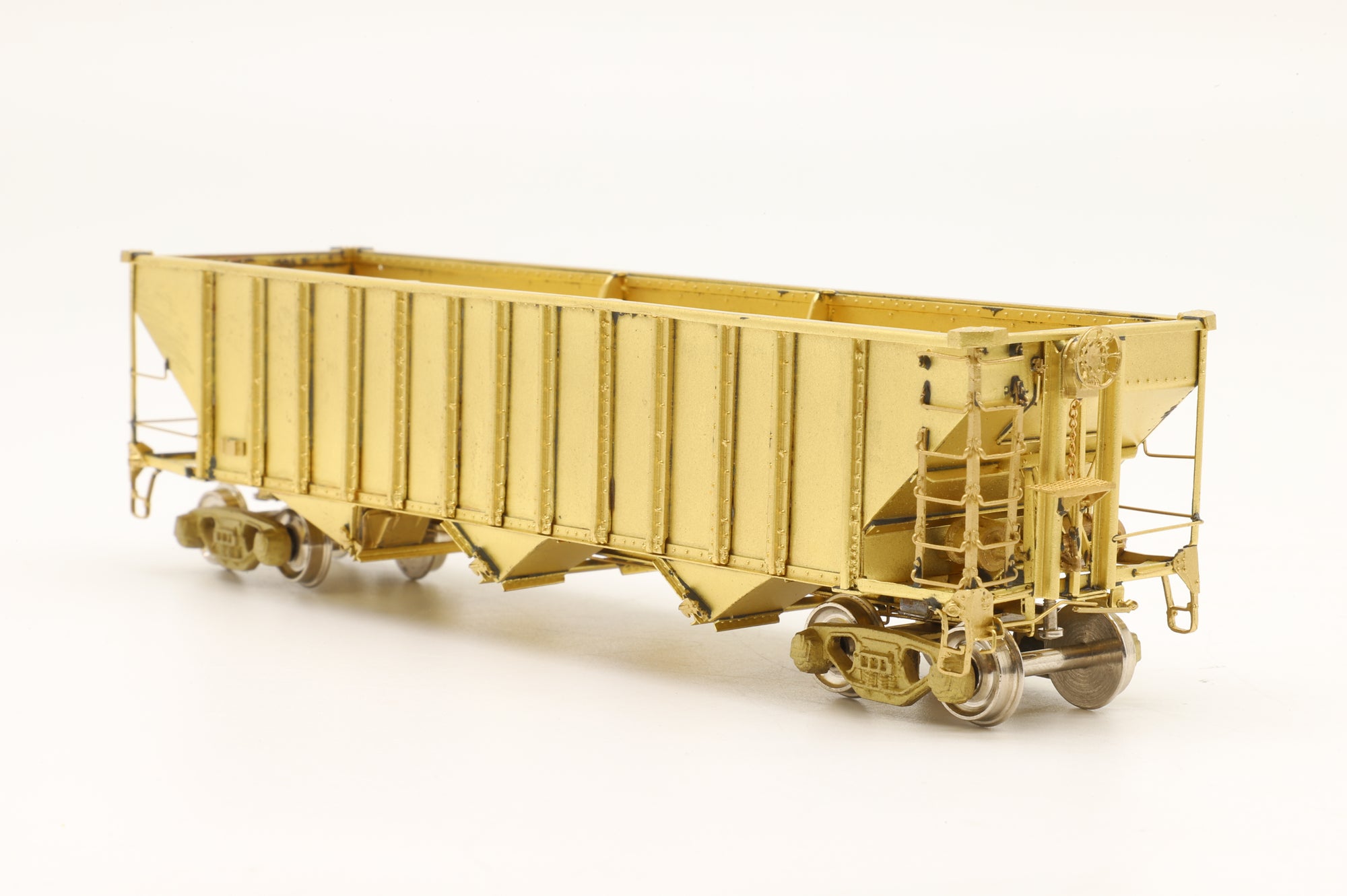 Precision Scale Co./Iron Horse Models HO Brass 15782 70 Ton 3 Bay Hopper Car Unpainted