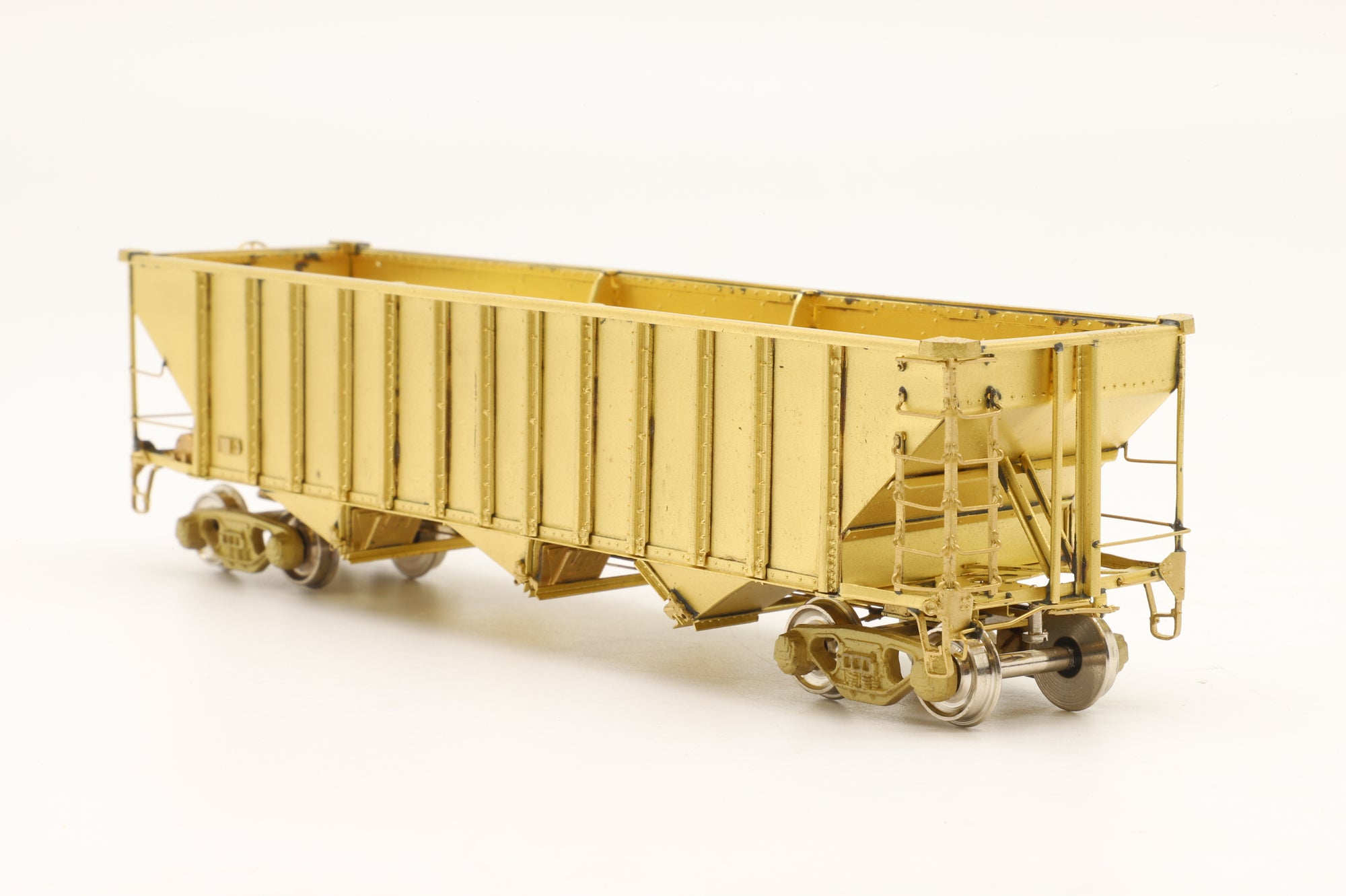 Precision Scale Co./Iron Horse Models HO Brass 15782 70 Ton 3 Bay Hopper Car Unpainted