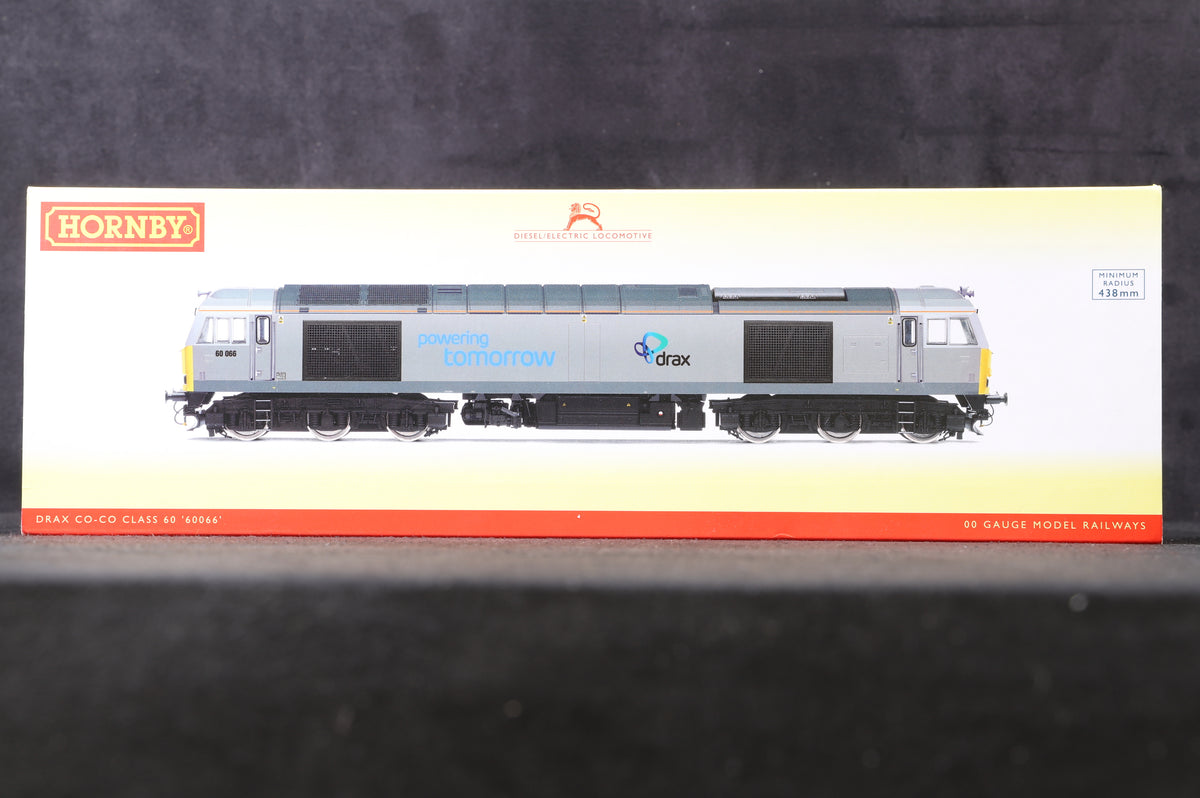 Hornby OO R3479 Class 60 &#39;60066&#39; Diesel Electric Locomotive Drax, DCC Fitted