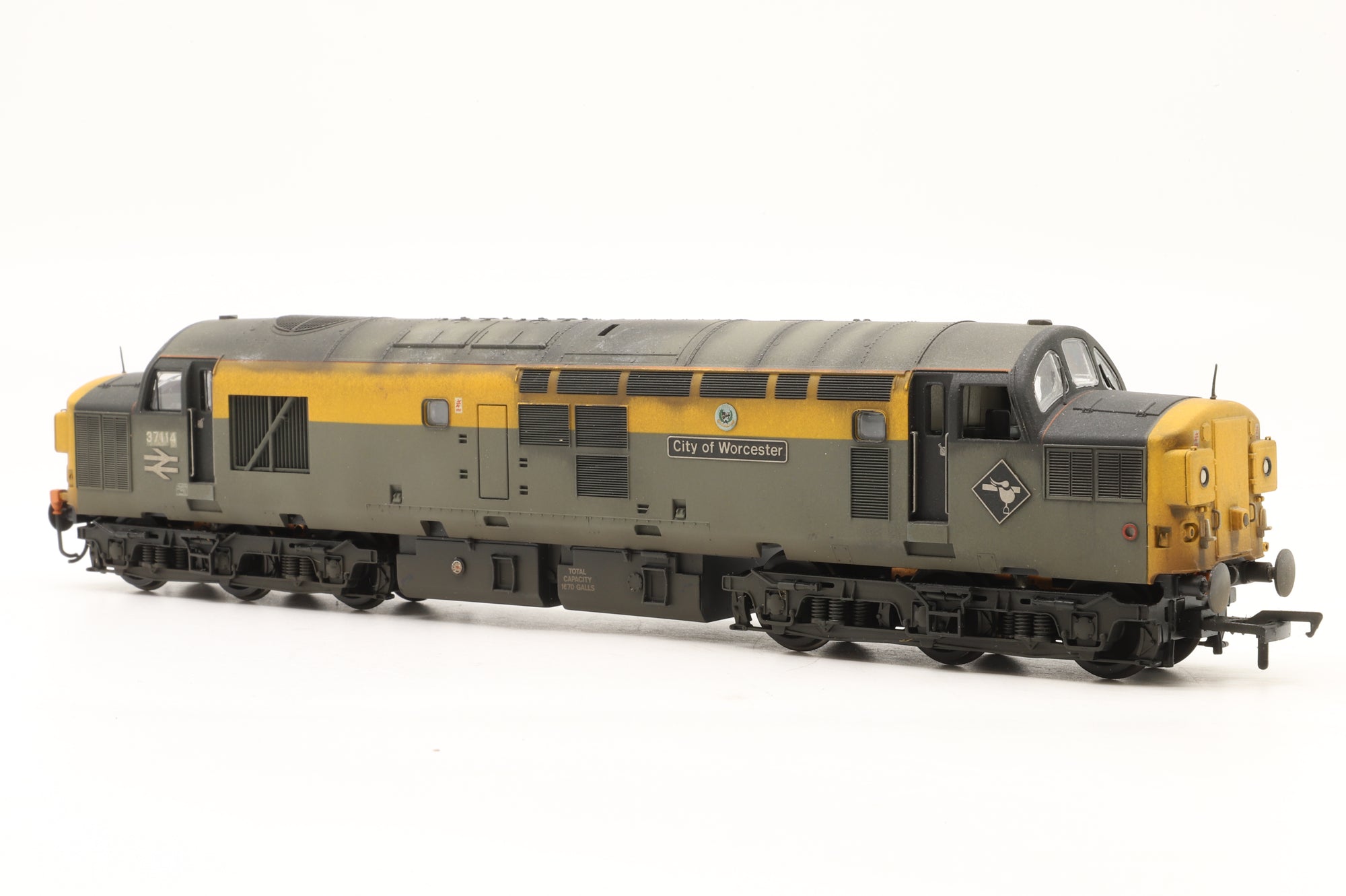 Bachmann OO 32-779 Class 37/0 '37114' Dutch Livery Renumbered, Reliveried & Weathered DCC Fitted