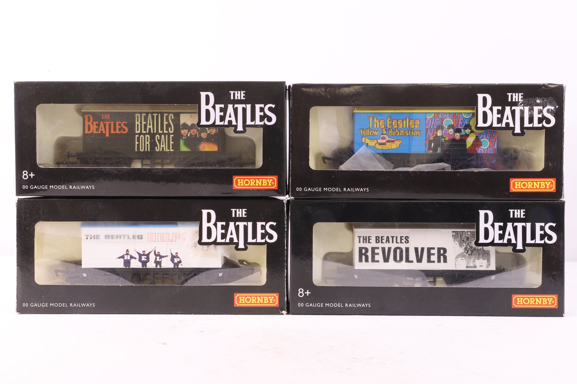 Hornby OO Rake Of 4 The Beatles Wagons Inc. R60150, R60009, R60010 & R60152