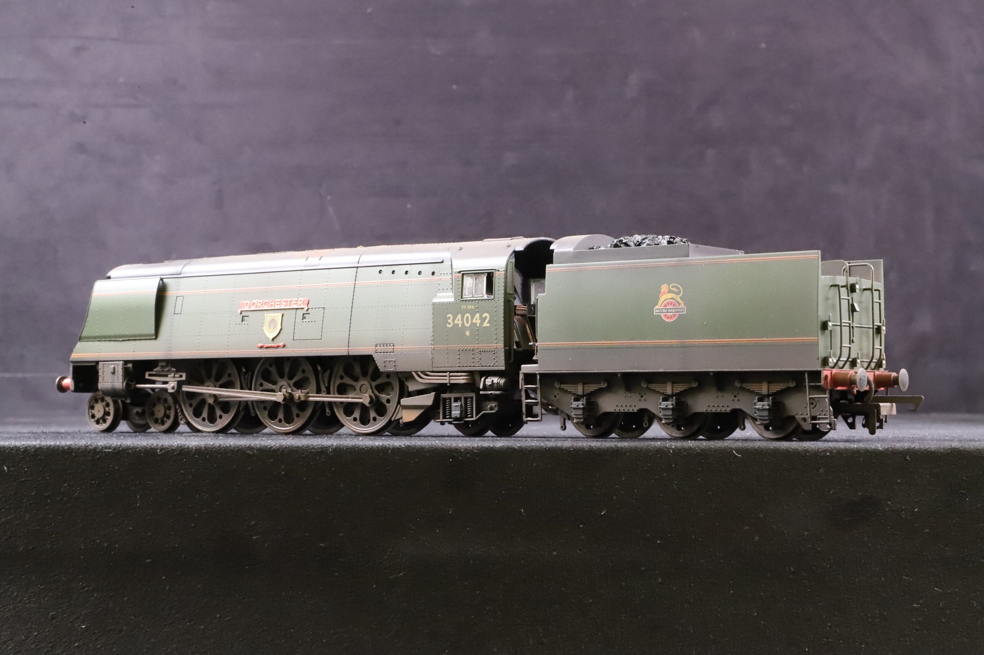 Hornby OO R30114 West Country Class '34042' 'Dorchester' BR Green E/C Renamed, Renumbered Weathered & DCC Sound