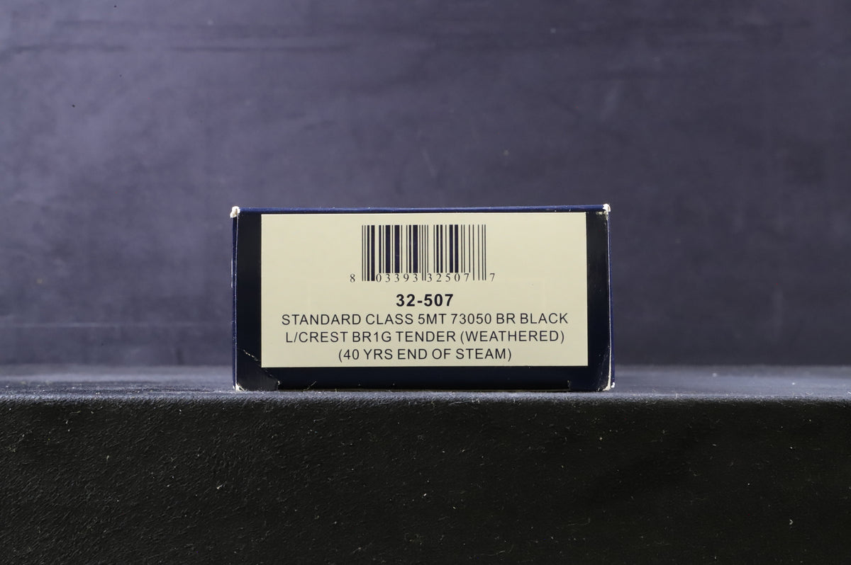 Bachmann OO 32-507 Standard Class 5MT &#39;73050&#39; BR Black L/C BR1G Tender Weathered