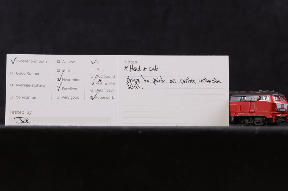 Fleischmann N Gauge 7238 DB BR 218 218390-3 in DB Red and Black