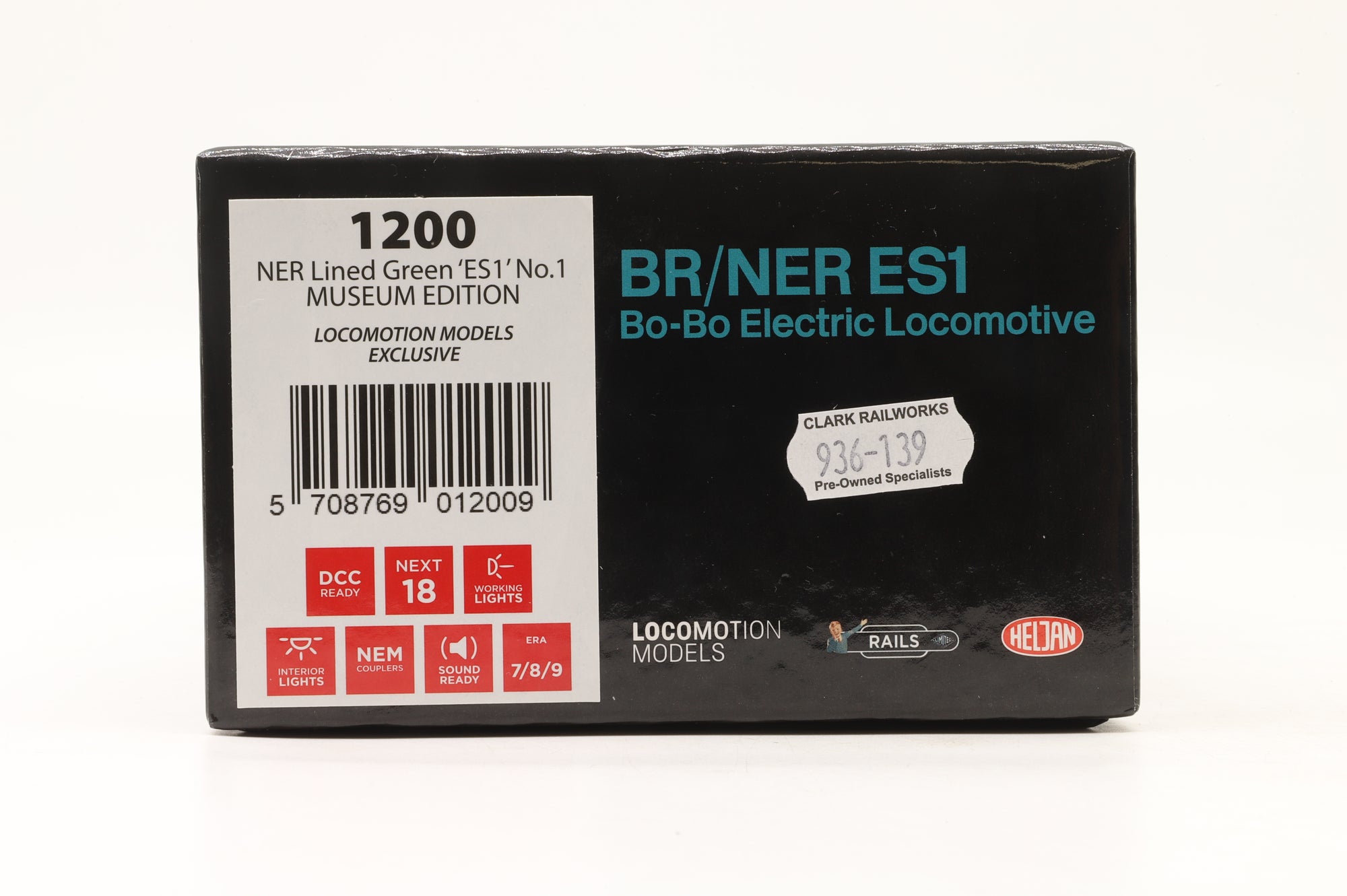Heljan OO 1200 BR/ NER ES1 'No1' NER Lined Green