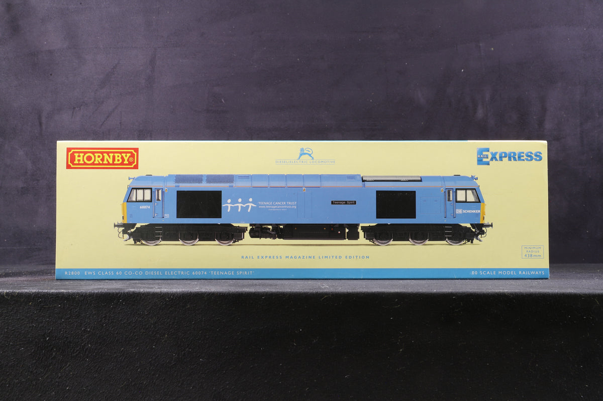 Hornby OO R2800 EWS/DB Schenker Class 60 &#39;60074&#39; &#39;Teenage Spirit&#39;, Rail Excl. 296/1100