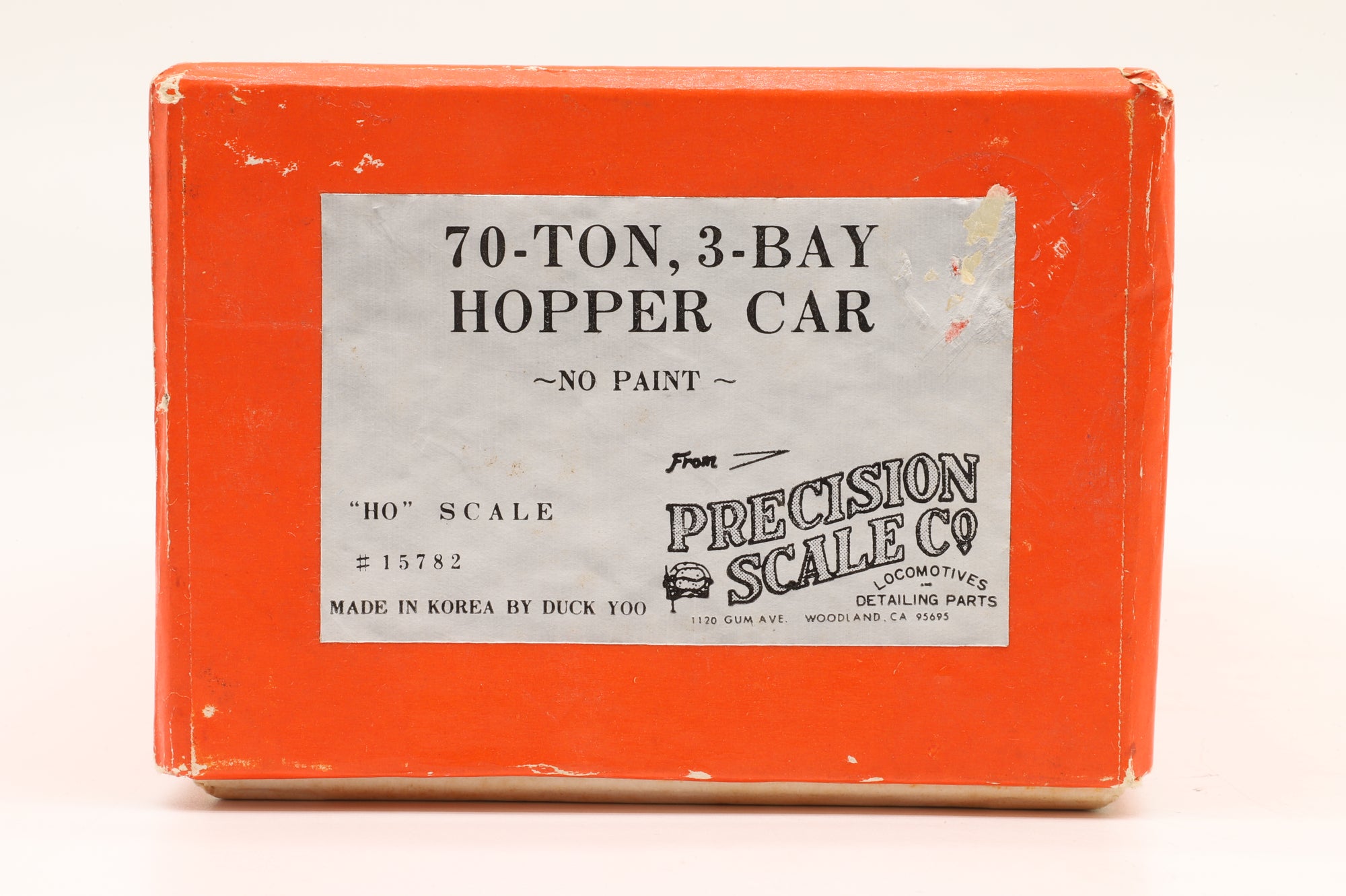 Precision Scale Co./Iron Horse Models HO Brass 15782 70 Ton 3 Bay Hopper Car Unpainted