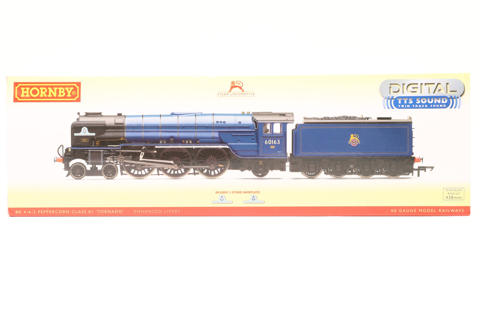 Hornby OO R3245TTS Class A1 Peppercorn 60163 'Tornado' in BR Express Blue E/C – TTS Sound