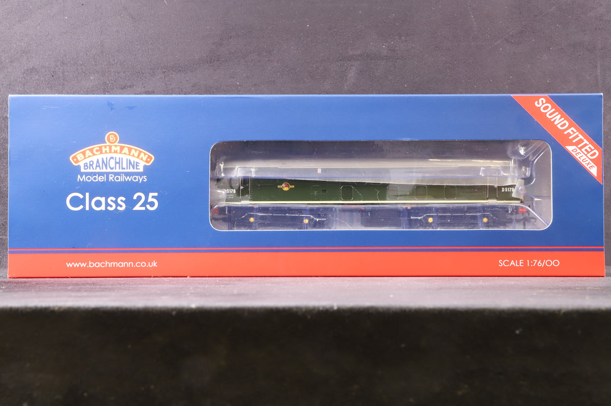 Bachmann OO 32-343ASFX Class 25/1 &#39;D5179&#39; BR Green SYP DCC Sound
