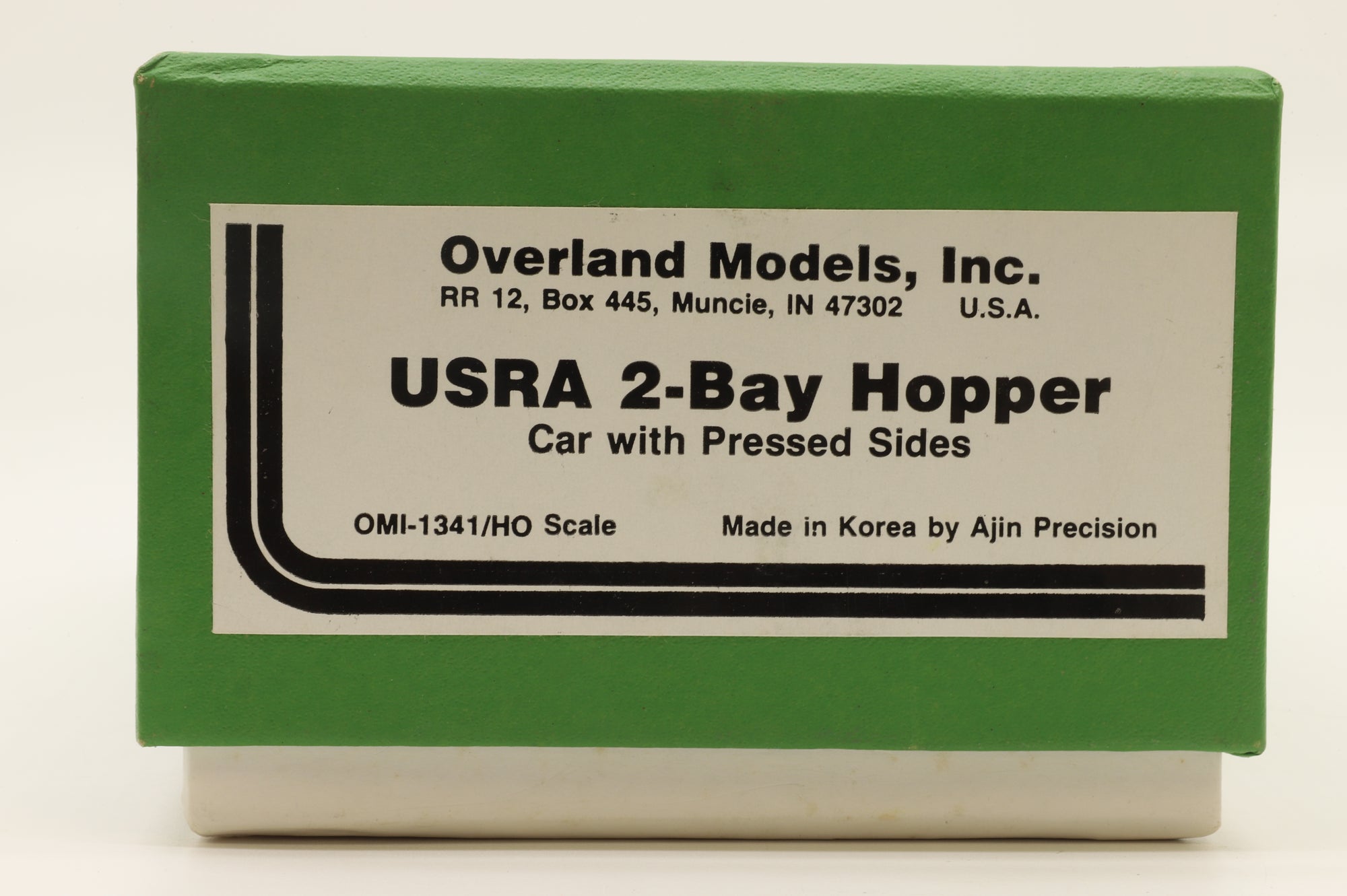 Overland Models HO Brass 1341 USRA 2-Bay Hopper Car w/ Pressed Sides Unpainted