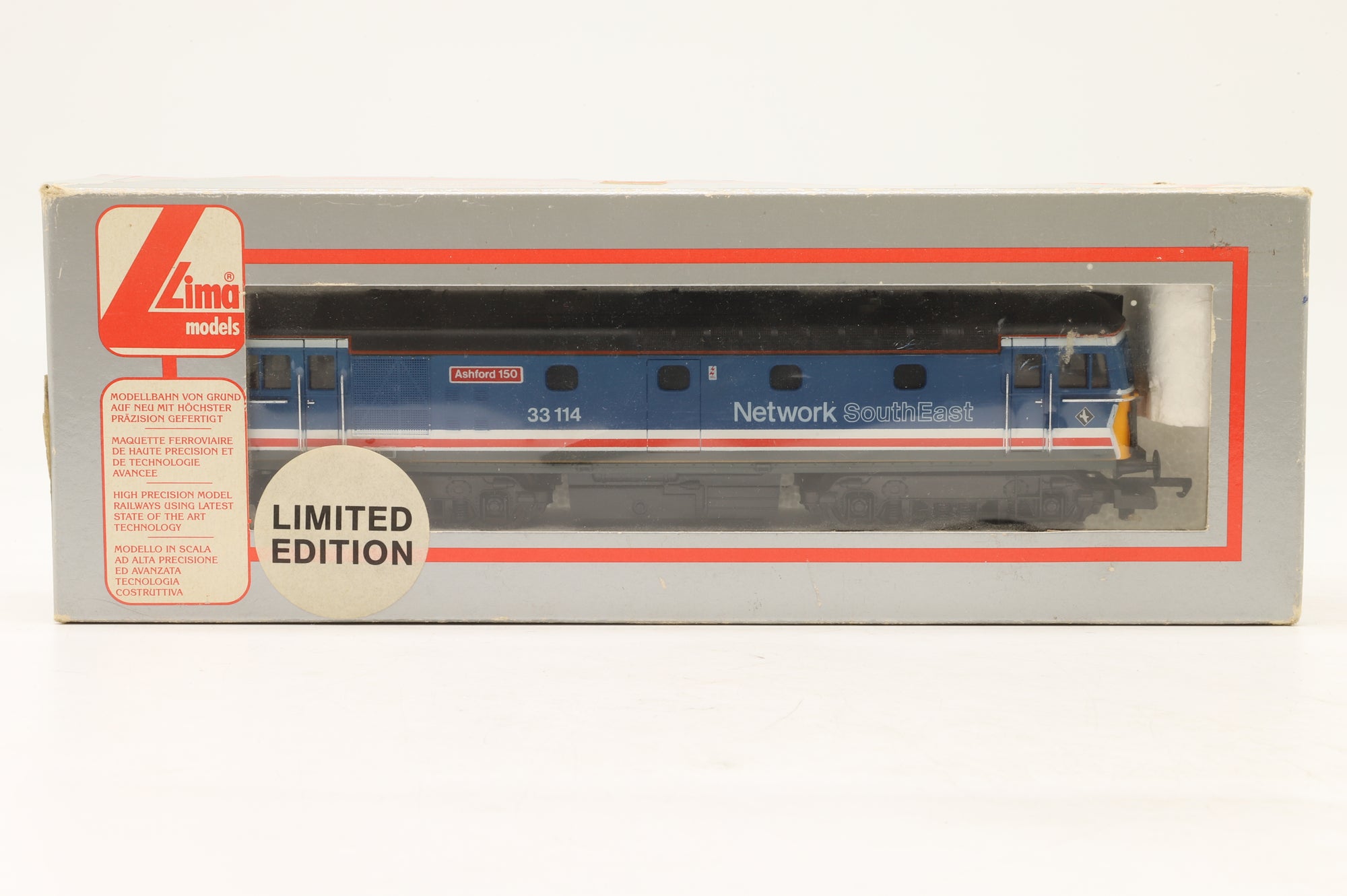 Lima OO 205185 Class 33 33114 'Ashford 150' Network SouthEast Revised Livery, Ltd Ed. 557/850