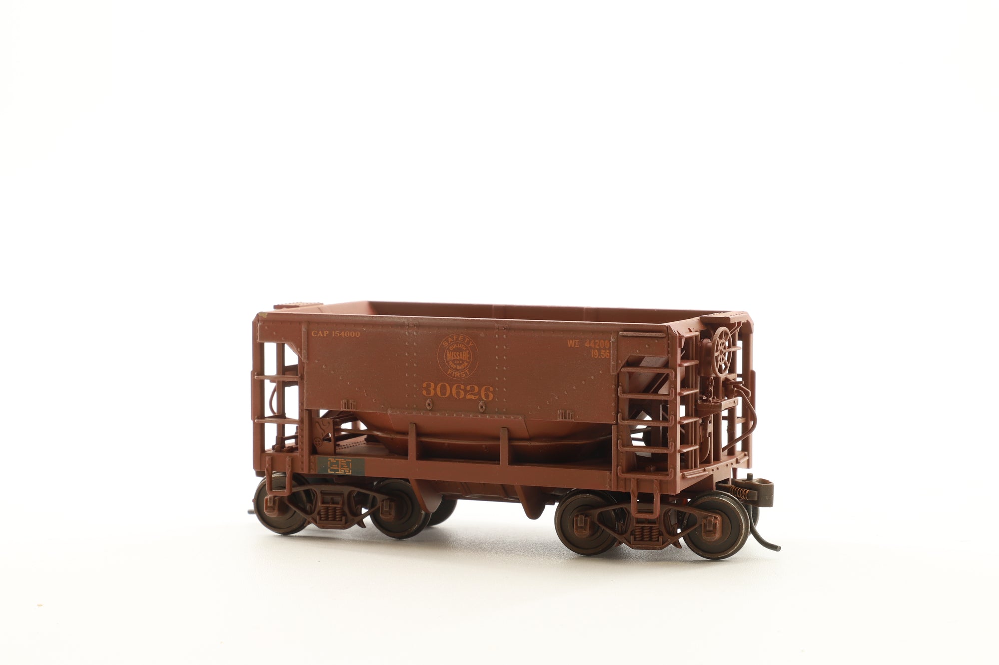 Model Power HO 1908 Rake Of 5 U-29 Metal Ore Cars Pro Renumbered & Weathered