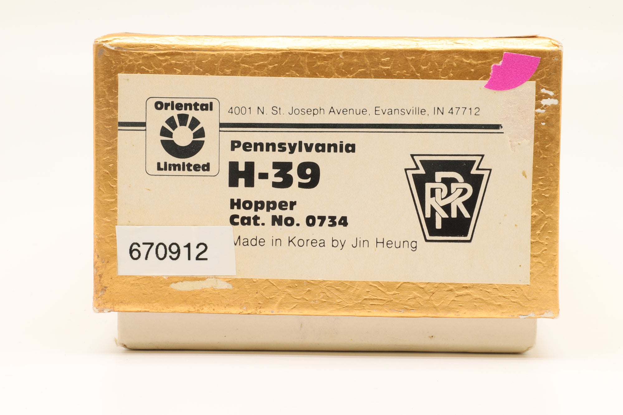 Oriental Limited HO Brass H-39 Pennsylvania Hopper '670912'