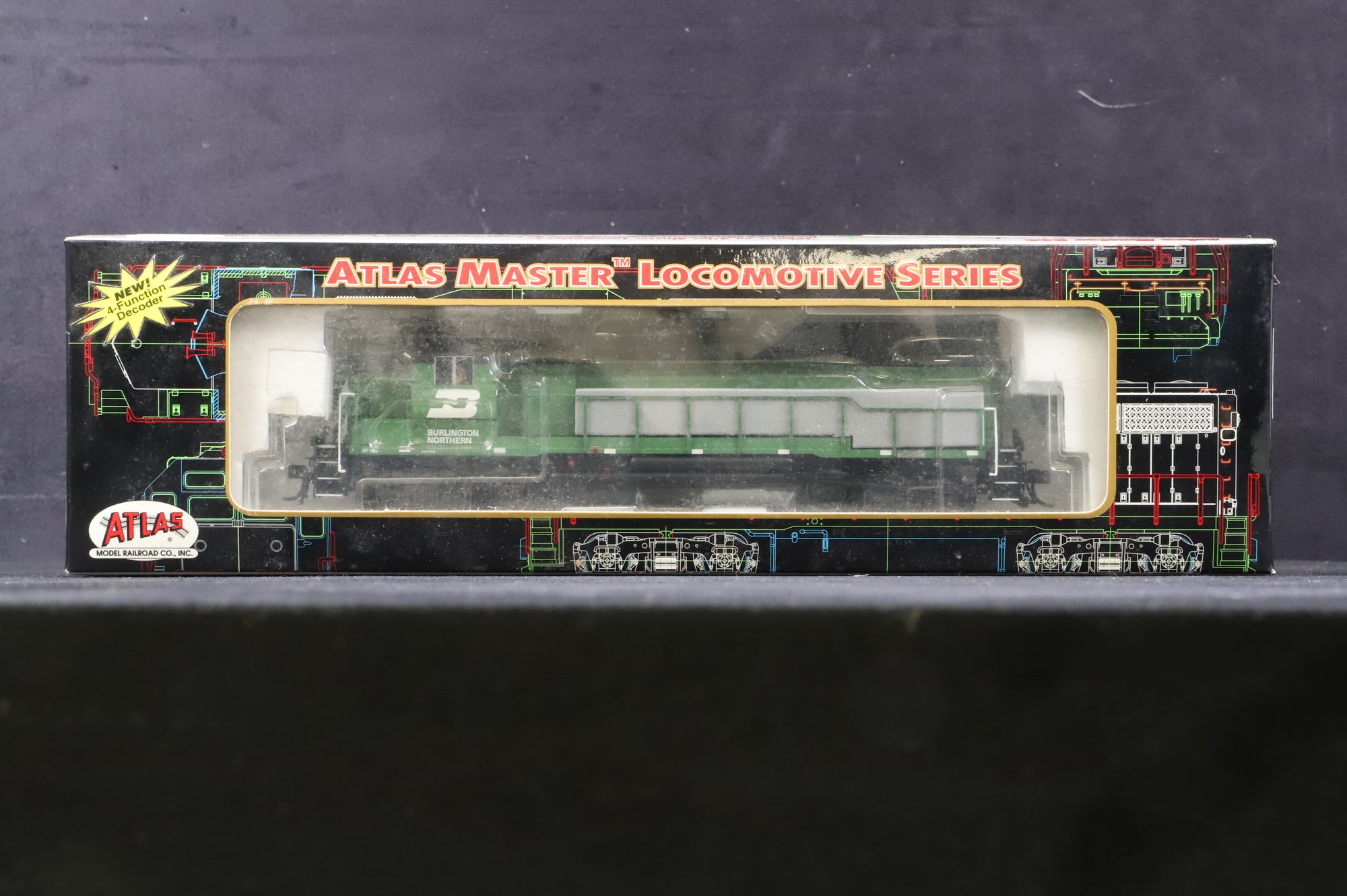 Atlas HO 9704 GP-40 Locomotive Burlington Northern Road No.3502