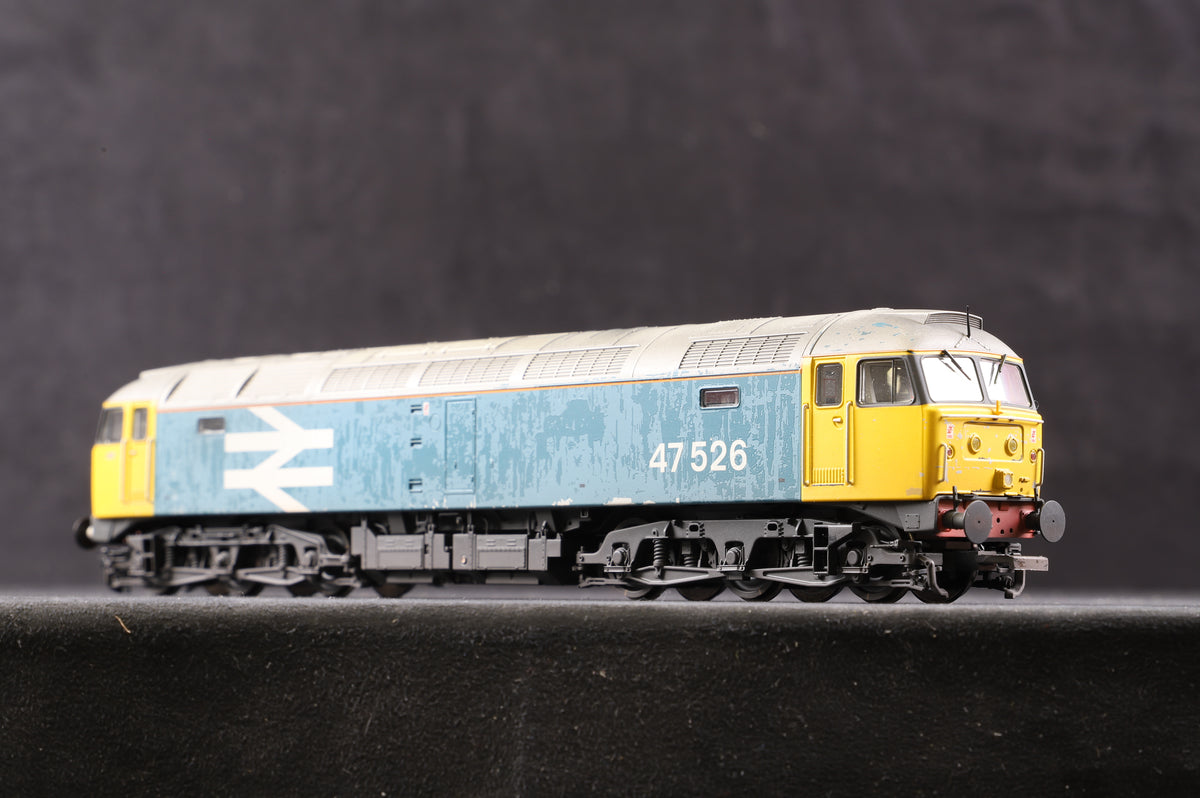 Bachmann OO 35-421SF Class 47/4 &#39;47526&#39; BR Blue Large Logo , Weathered, DCC Sound