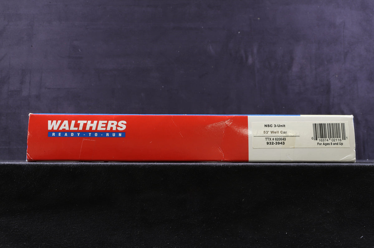 Walthers HO 932-3843 3 Pack NSC 53&#39; Well Cars TTX