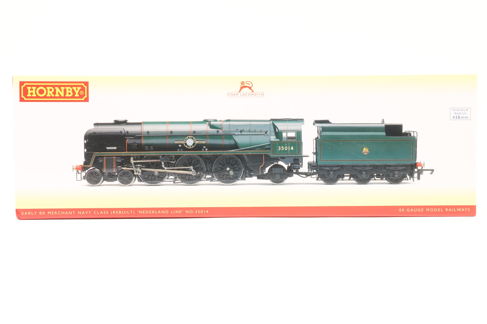 Hornby OO R3566 Merchant Navy Class 35014 'Nederland Line' in Lined BR Green E/C