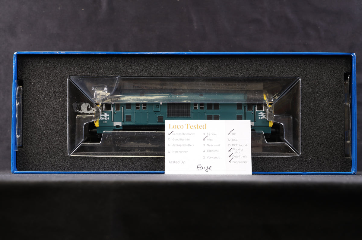 Dapol OO D1000H Cl.22 BR Blue &#39;D6328&#39; Split headcode box, Full yellow ends