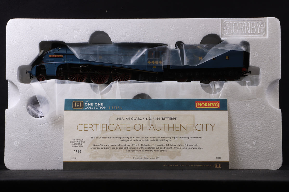 Hornby OO R3771 Class A4 &#39;4464&#39; &#39;Bittern&#39; 1:1 Collection Ltd Ed 349/ 1000