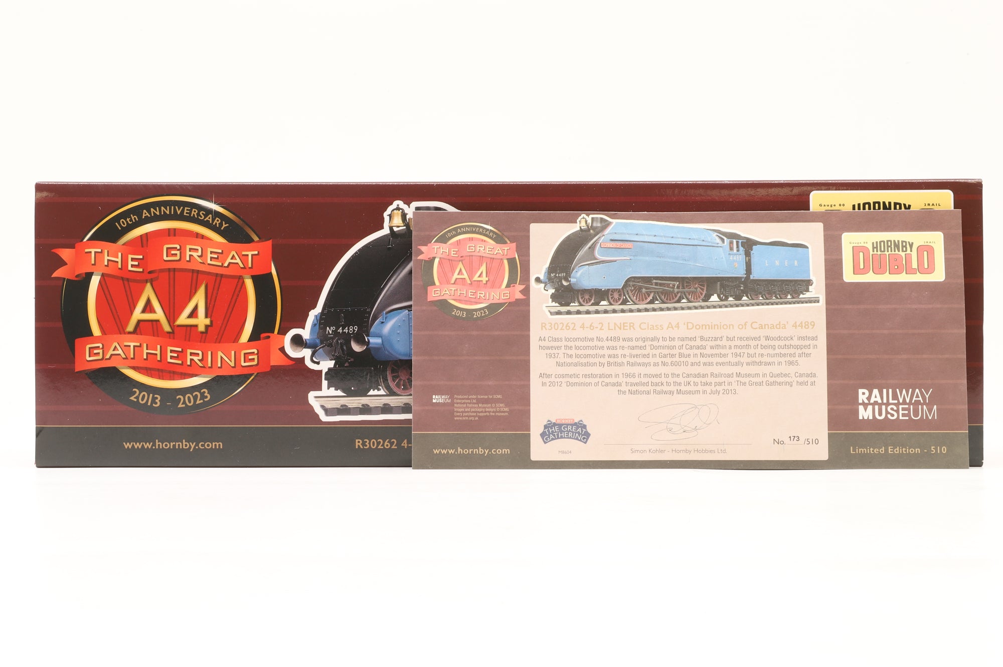Hornby OO R30262 Class A4 '4489' 'Dominion Of Canada' LNER Garter Blue Ltd Ed 173/ 510