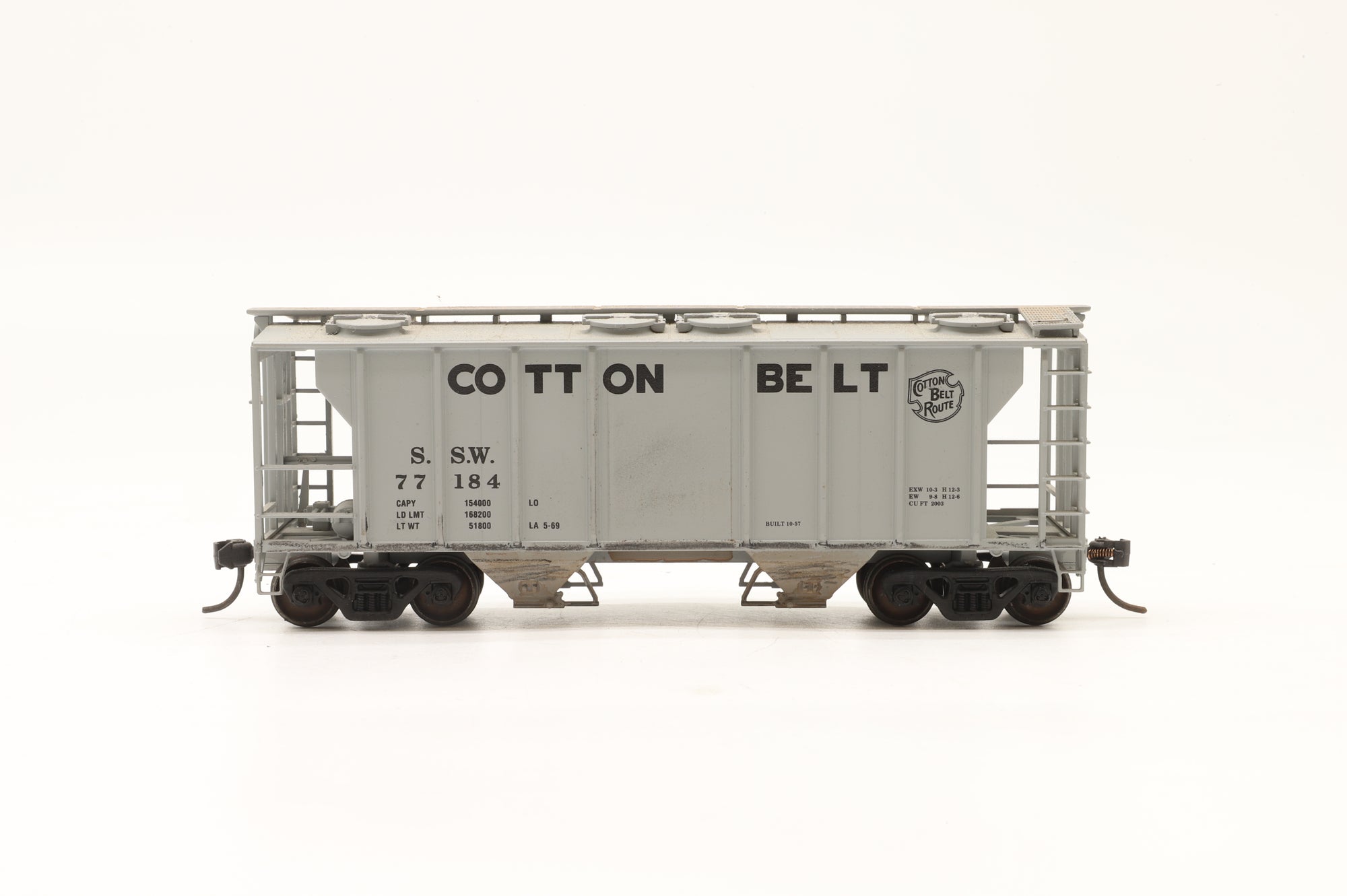 Atlas HO Rake Of 5 Hopper & Caboose Wagons Weathered