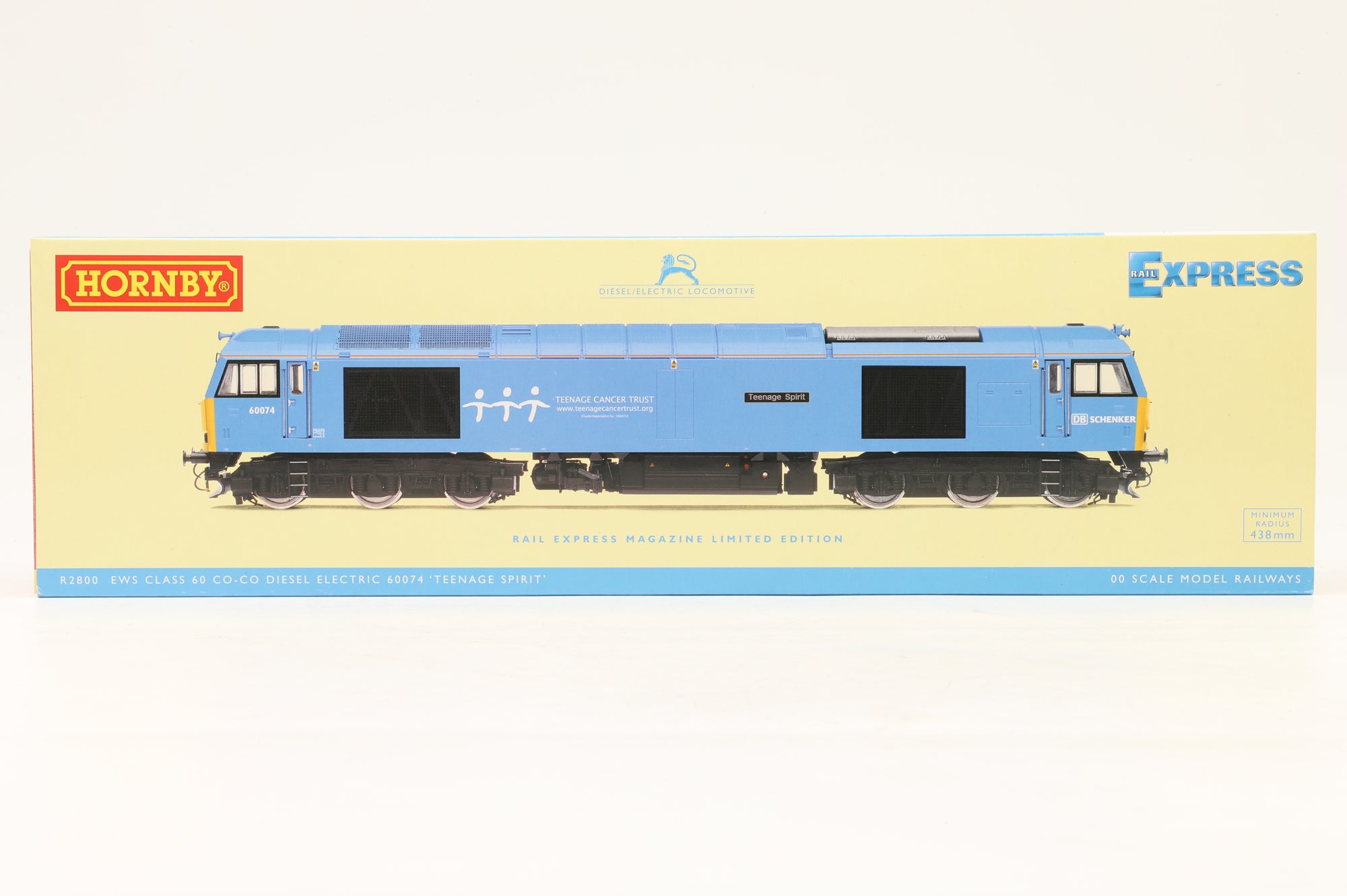 Hornby OO R2800 Class 60 60074 'Teenage Spirit' in EWS/DB Schenker Teenage Cancer Trust Livery