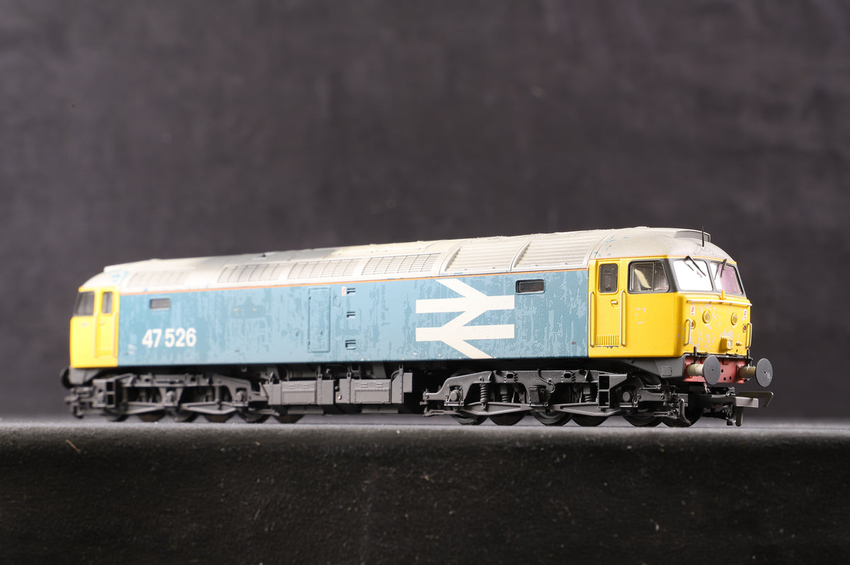 Bachmann OO 35-421SF Class 47/4 &#39;47526&#39; BR Blue Large Logo , Weathered, DCC Sound