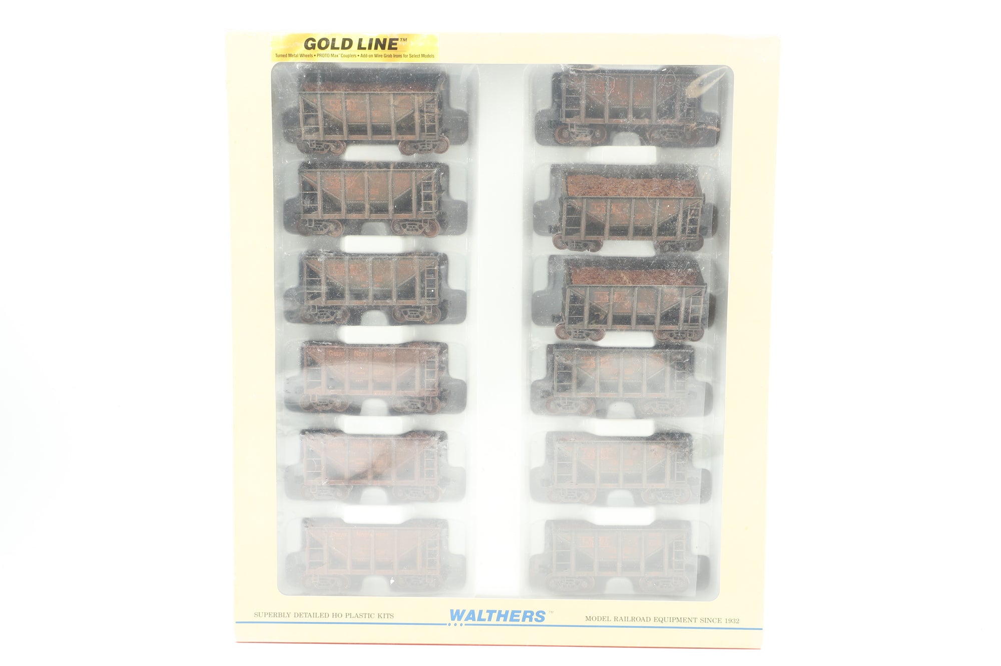 Walthers HO 932-40502 12-Pack of Michigan Ore Cars in LS&I/GN Liveries - Pro-Customised/Weathered