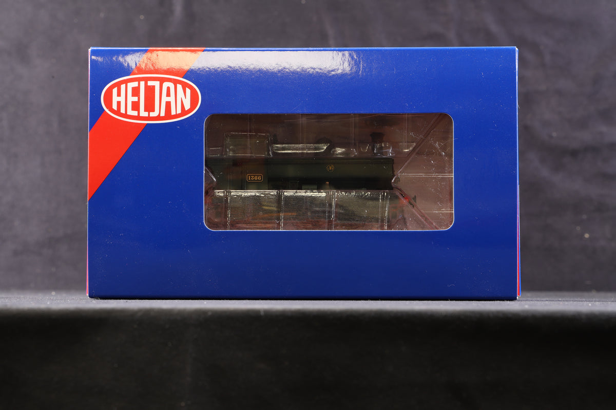 Heljan OO 1320 Class 1366 Pannier Tank &#39;1366&#39; GWR Green Monogram