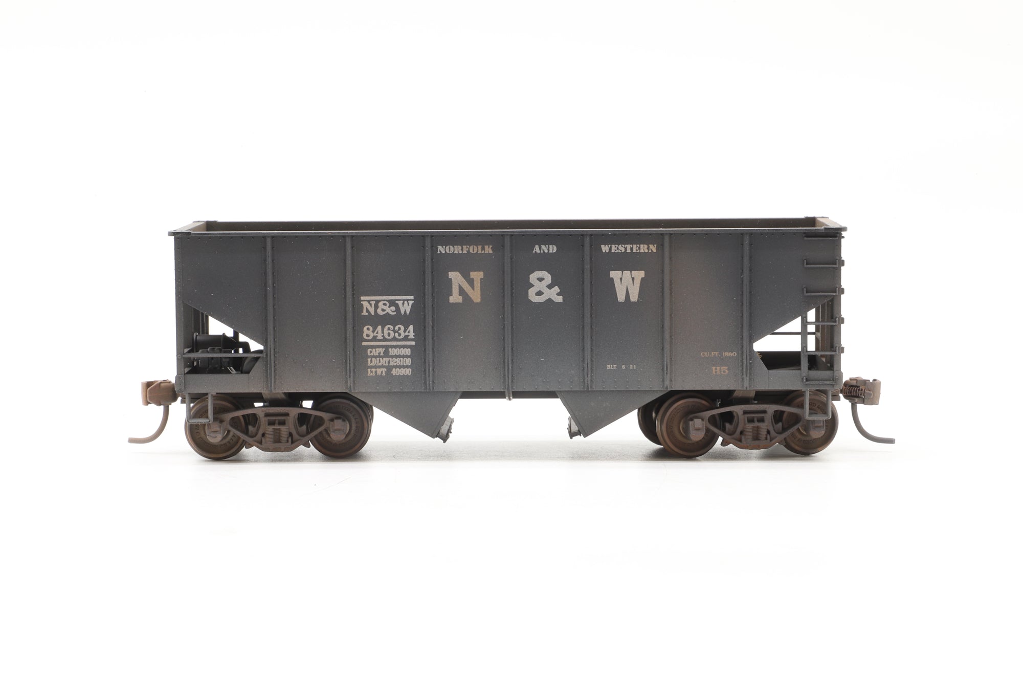 Accurail HO Rake Of 6 N&W Hopper Wagons Weathered