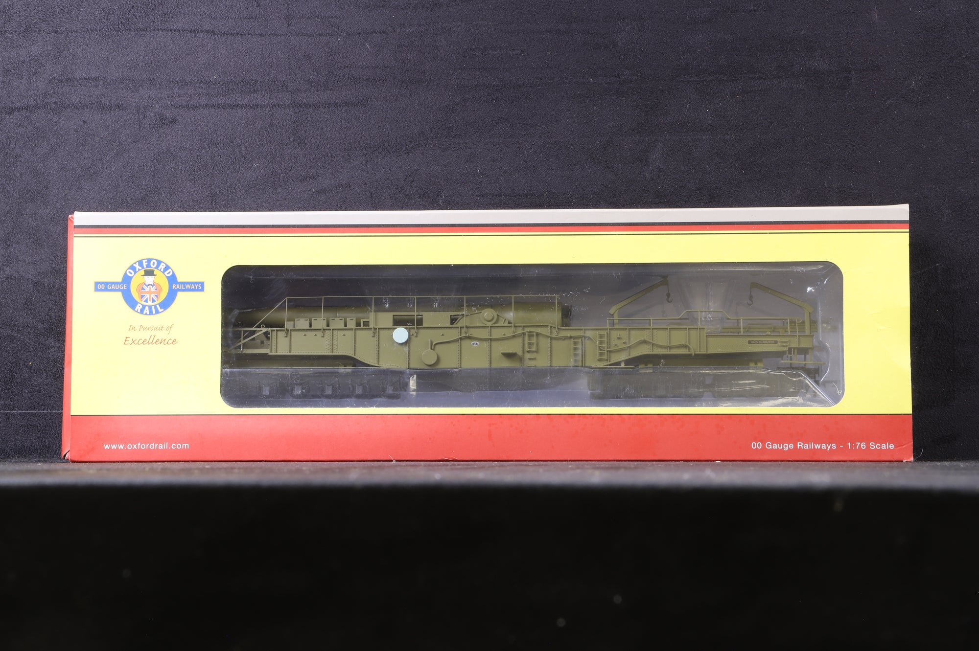 Oxford Rail OO OR76BOOM02 Howitzer Railgun 'HMG Gladiator' in WW2 Olive Drab