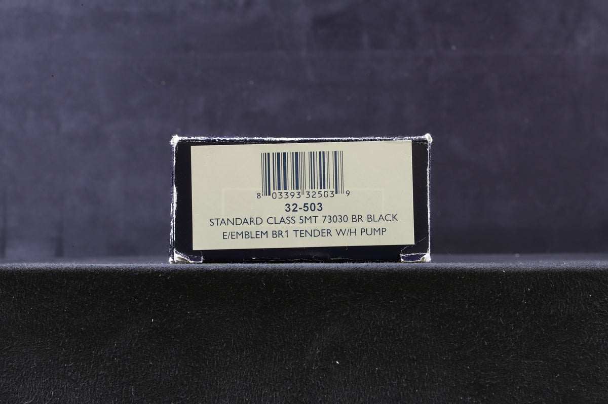 Bachmann OO 32-503 Standard Class 5MT &#39;73030&#39; BR Black E/C BR1 Tender W/H Pump