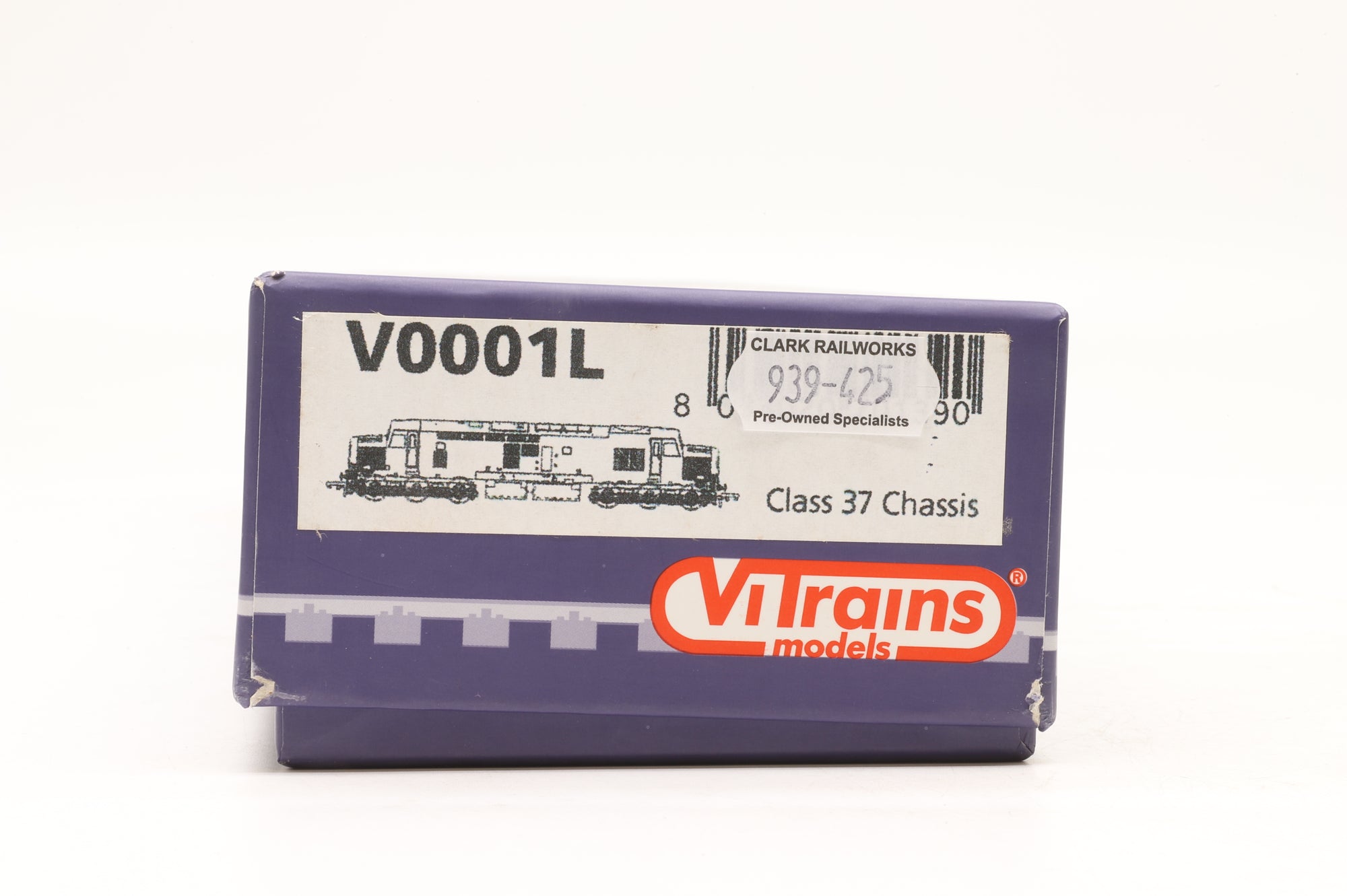 Vitrains OO V0001L Class 37 Chassis with 'D6916' Great Eastern BR Green Late Crest Body
