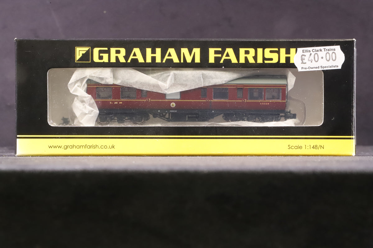 Graham Farish N Gauge 374-875 Inspection Saloon No.45028 in LMS Lined Crimson Lake